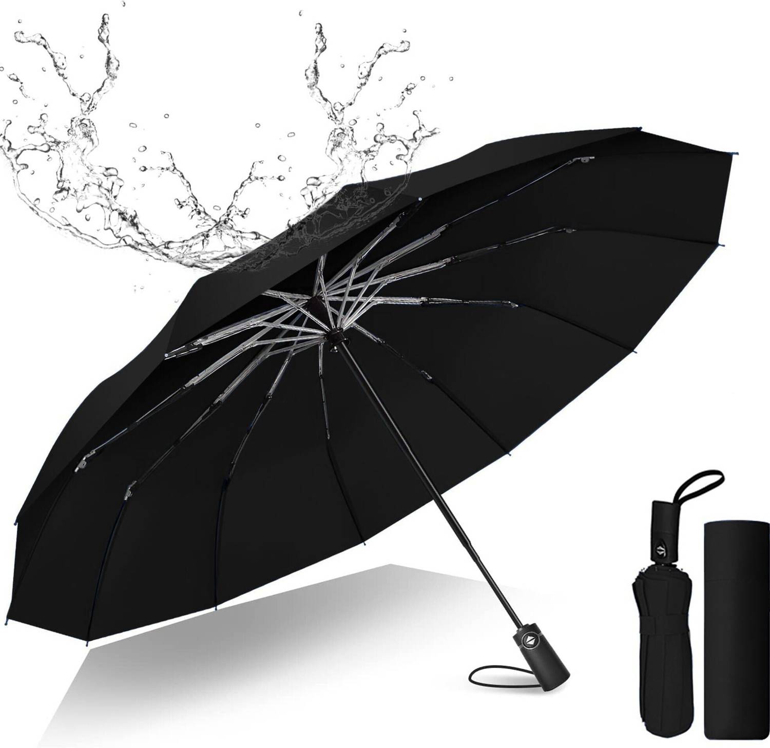 av-kjlp Auto Open And 3 Fold For Protection Against Rain Sun&UV Rays with cover Umbrella