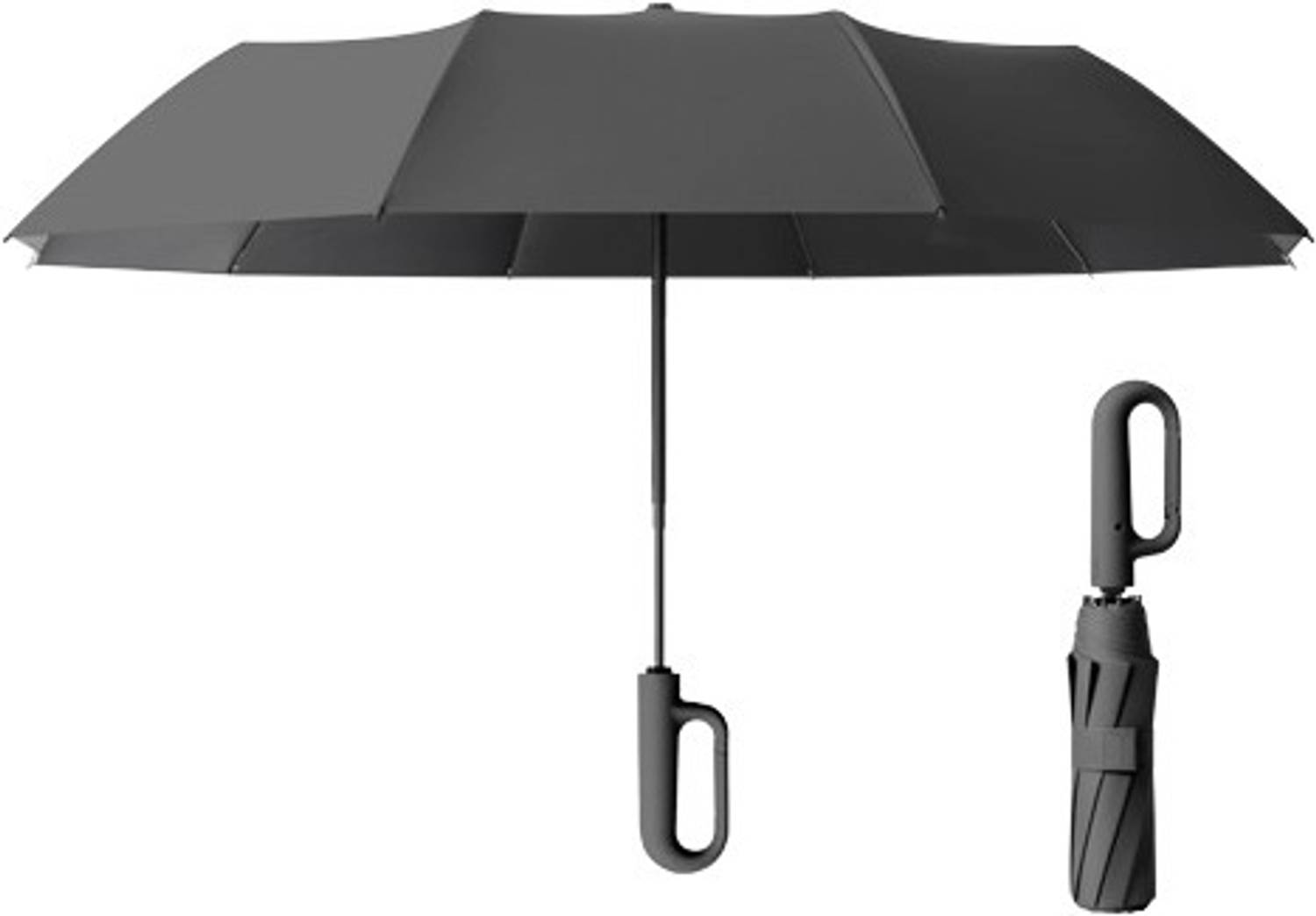 MT BROTHERS Fully Automatic Folding UV Protect Large Rainy Ring Buckle Reverse Travel Umbrella