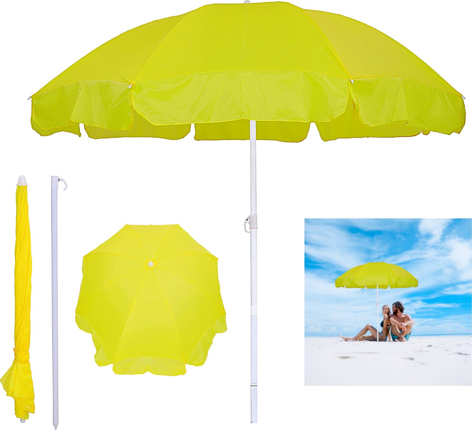 BLUEBUDS 42IN/7FT Outdoor Garden Big Size Umbrella Without Stand For Shop Hotels Umbrella