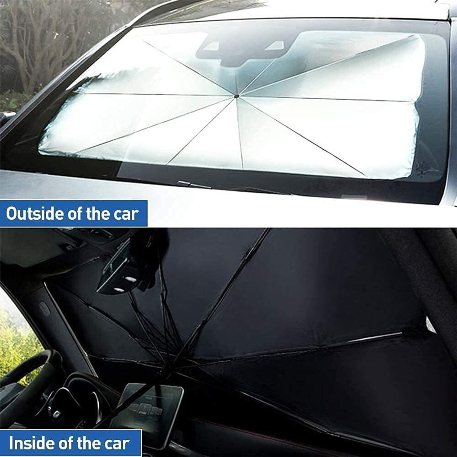 Image of BIYALI Car Windshield Sun Shade Umbrella