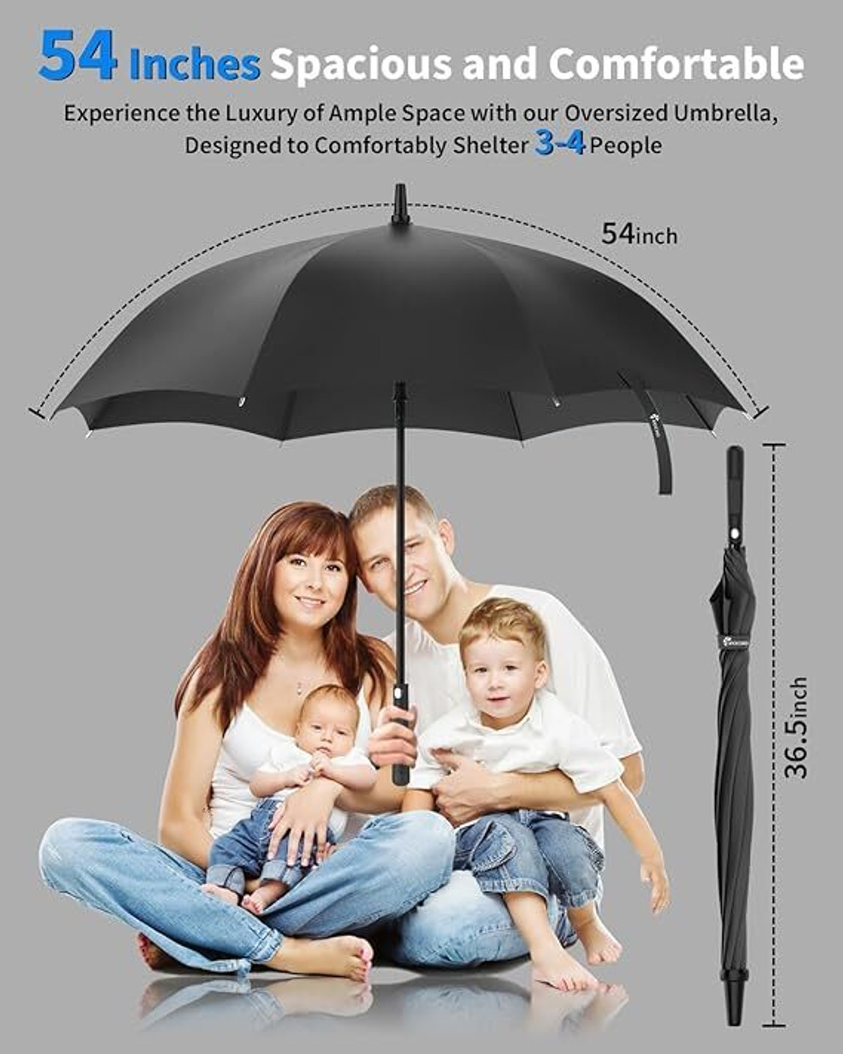 Image of harimart protection long and big size 30'' golf umbrella Umbrella