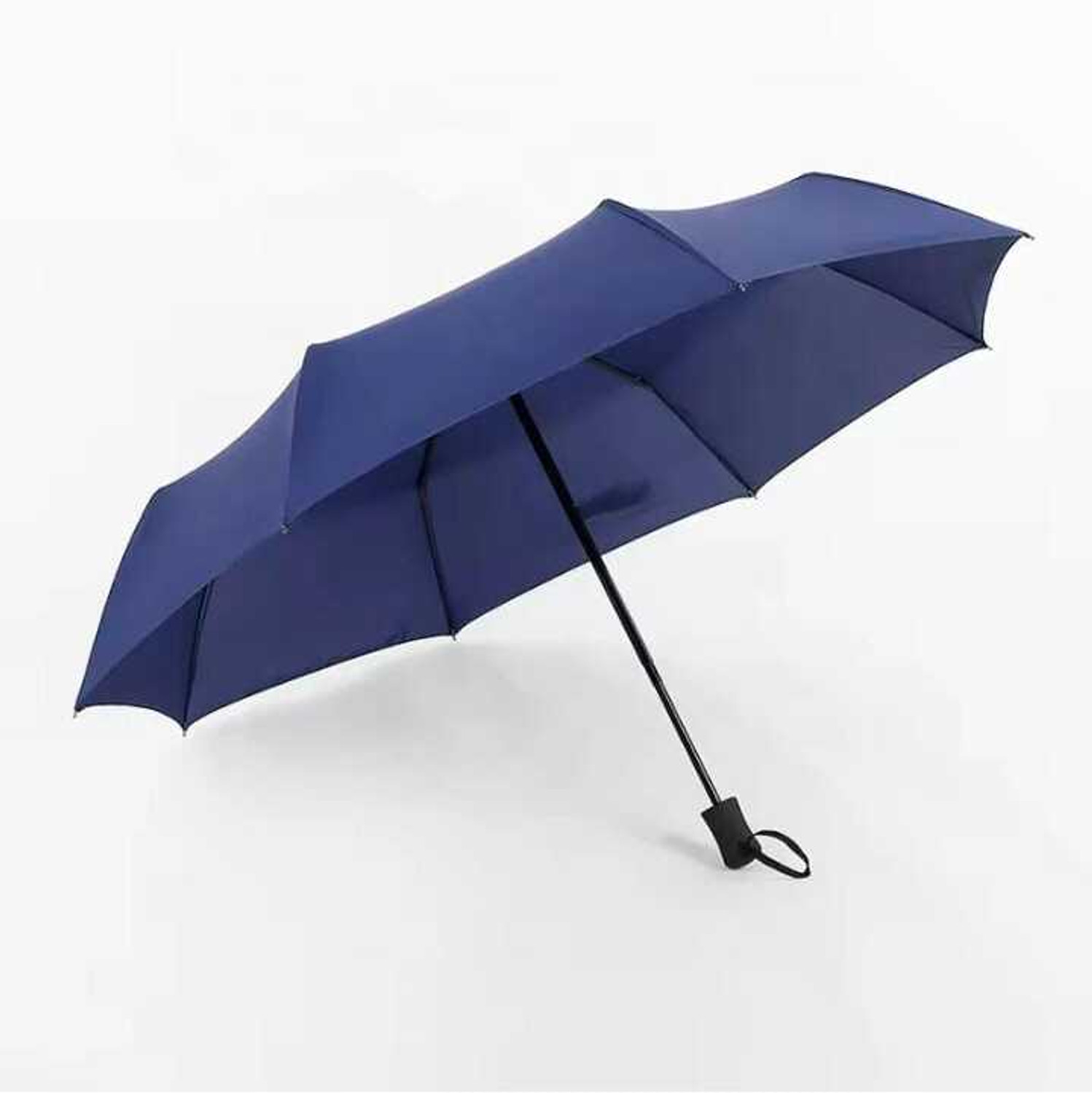 Image of Matkine 3 Fold with Auto Open and Close Navy Blue UV Umbrella