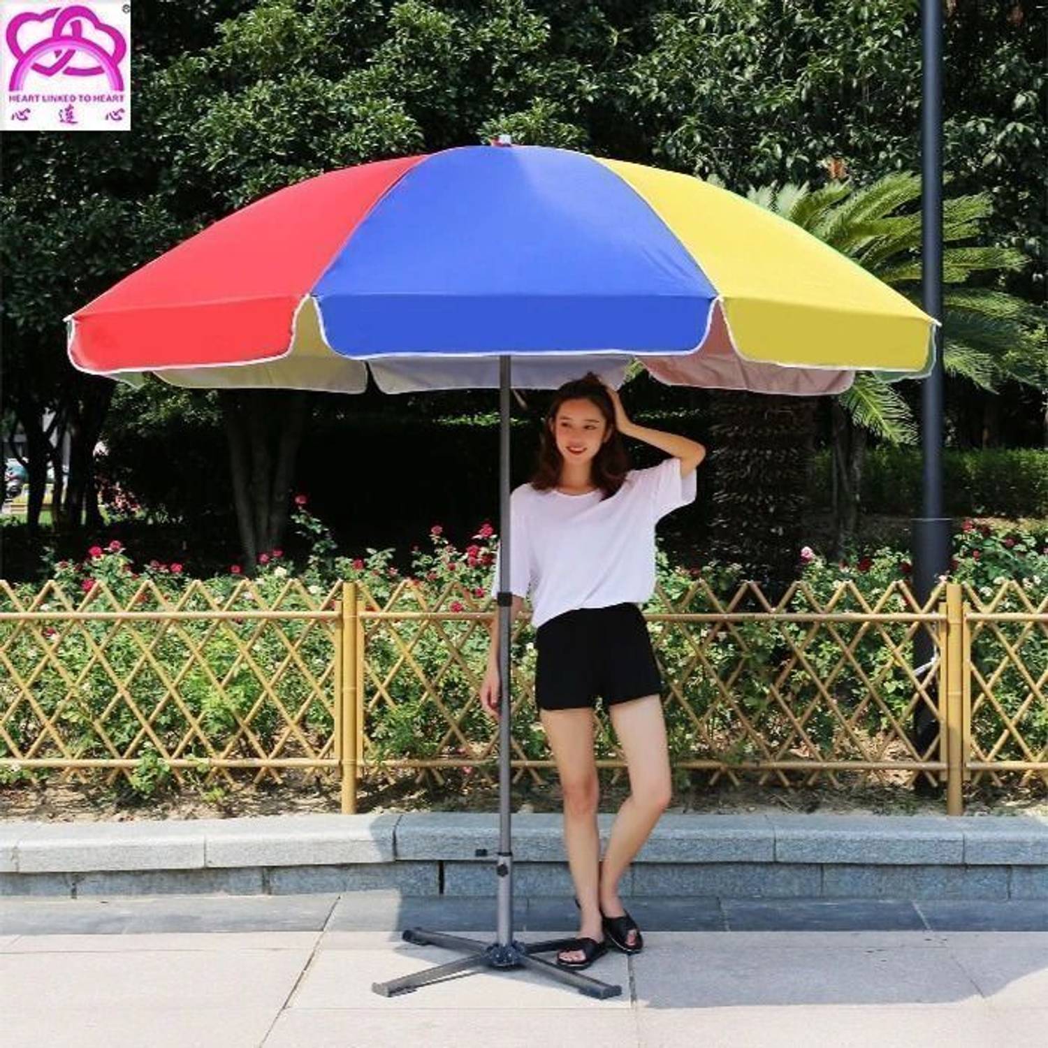 Dark Moon Outdoor Garden Umbrella With Stand 8ft/48i Men & Women (c33 Umbrella