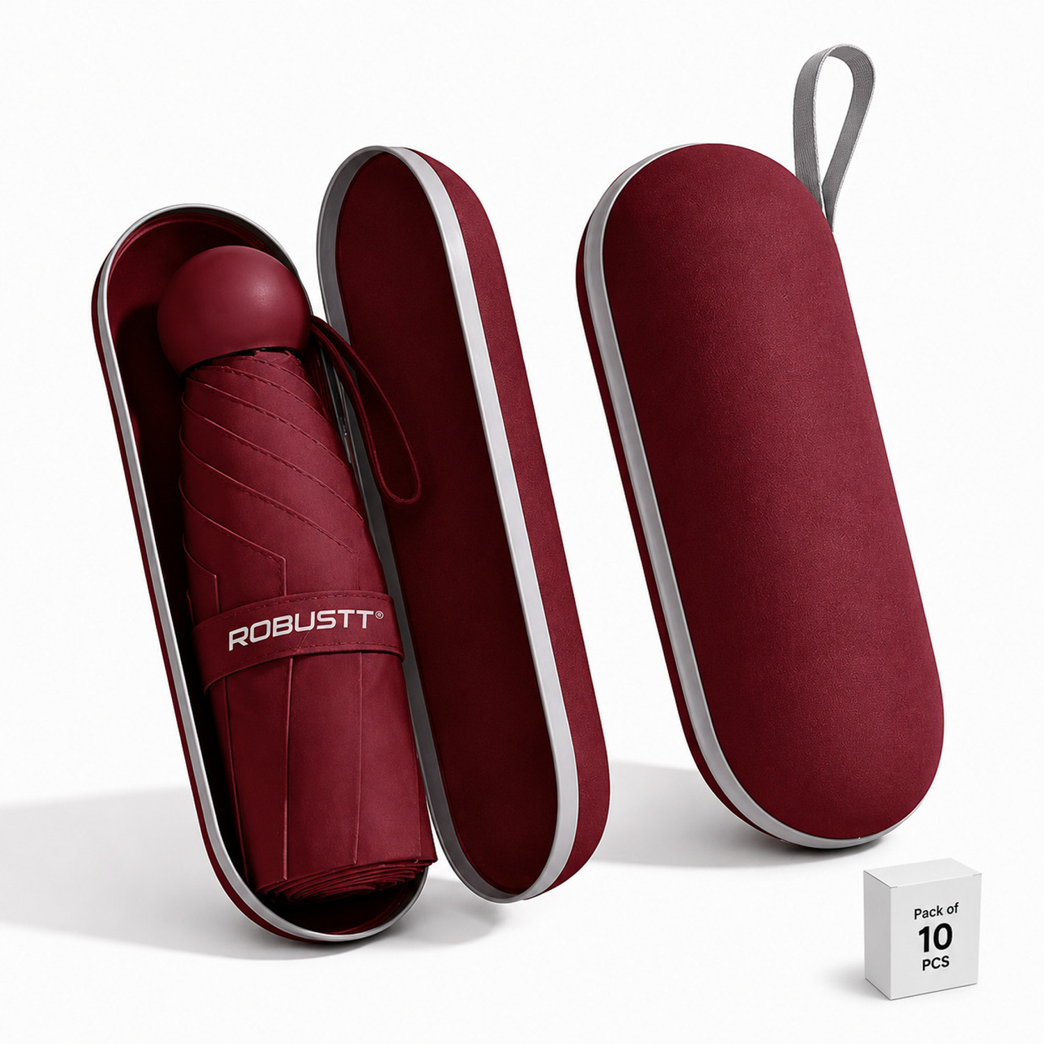 Image of Robustt Mini Capsule Folding Compact & Lightweight umbrella|Sun & Rain Protection Travel Umbrella