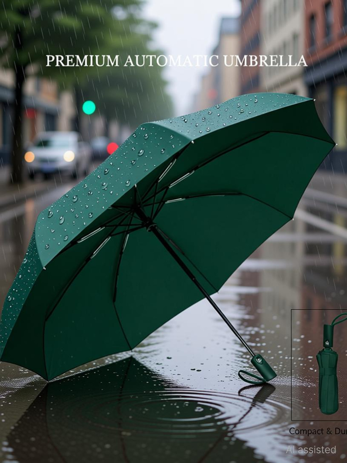 Image of HKZ-YG UV Foldable Umbrella | Windproof Auto Chhata for Men & Women Umbrella Umbrella
