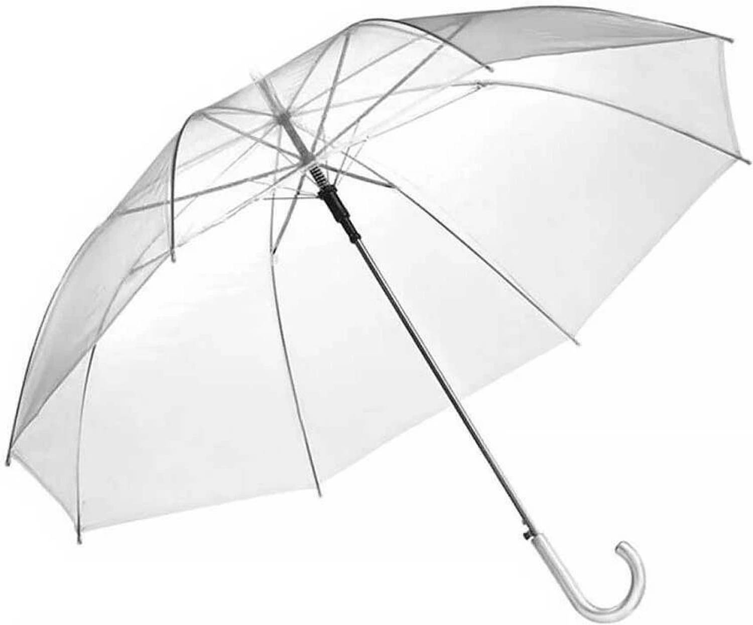 HUI Outdoor Umbrella, Transparent Umbrella Mini And Portable With Non-Slip Rubber Handle For Men Women, Teenager And Children
