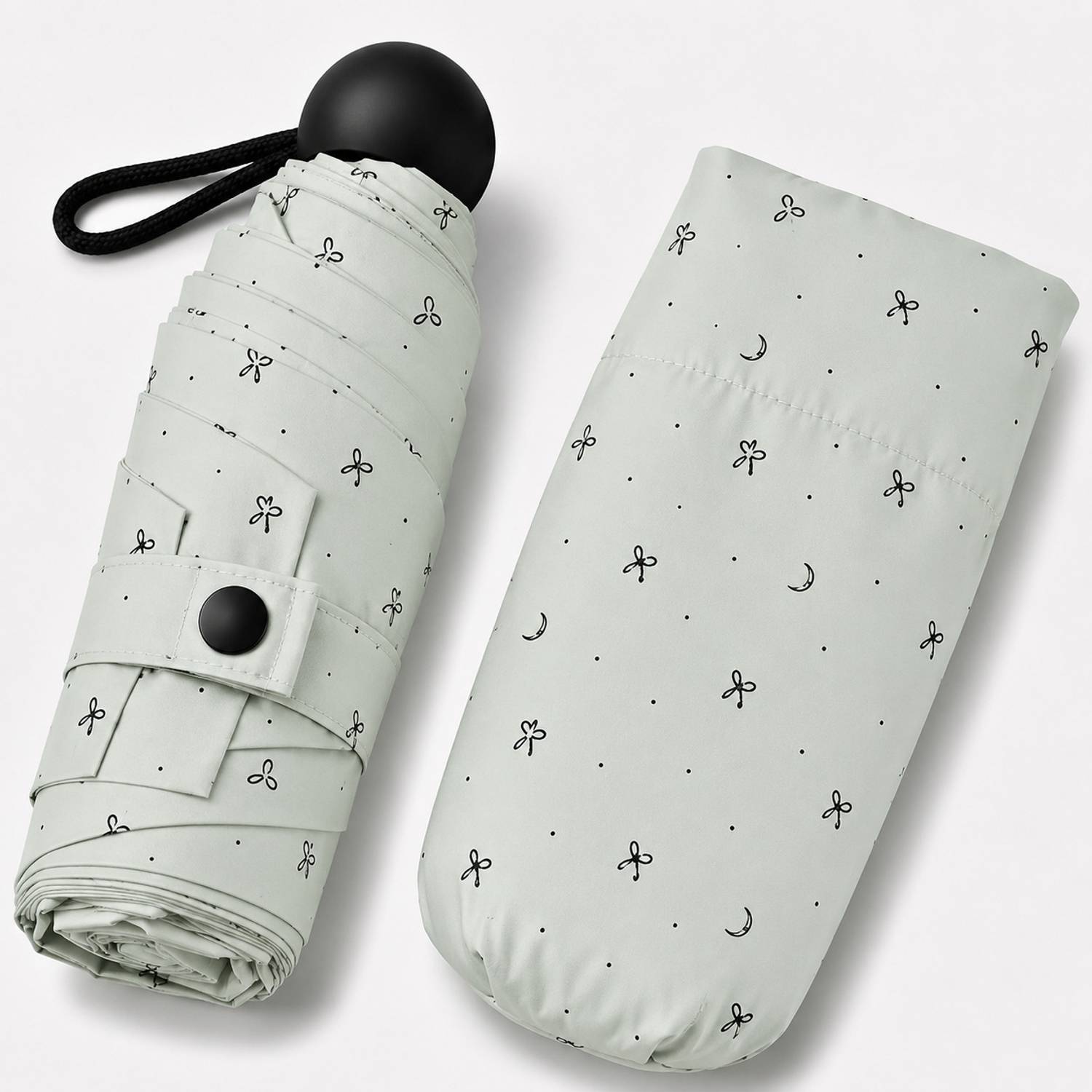 Toriyox Pocket Travel Umbrella Windproof (Manual Open) Sun Rain Mini Ultra Light 2 Fold Umbrella
