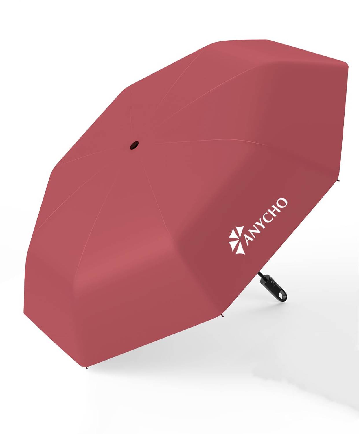 Anycho Big Umbrellas For Men And Women With Carabiner Handle, Auto Umbrella For Women Umbrella