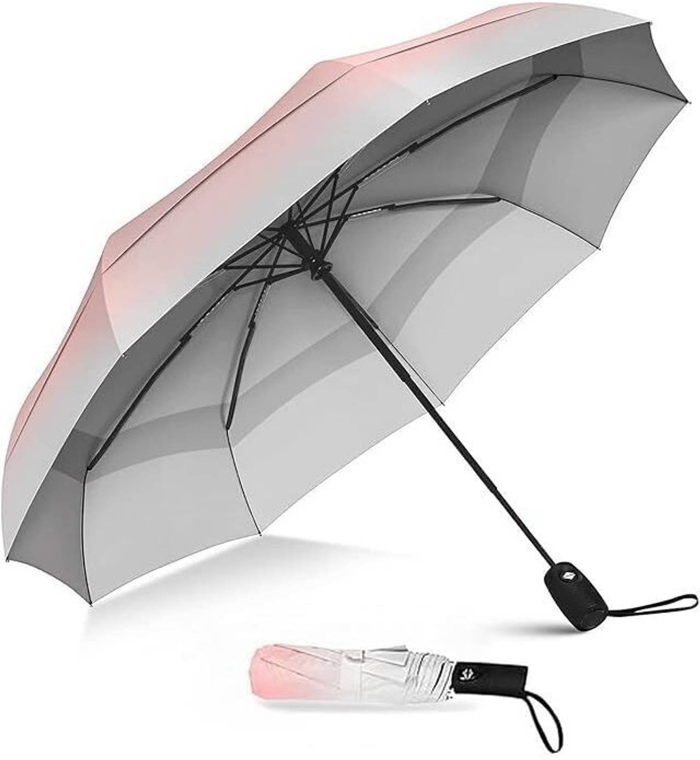 Cairoman Stick Umbrella with Cover UV Protection Rubber Handle Automatic Open Waterproof Umbrella