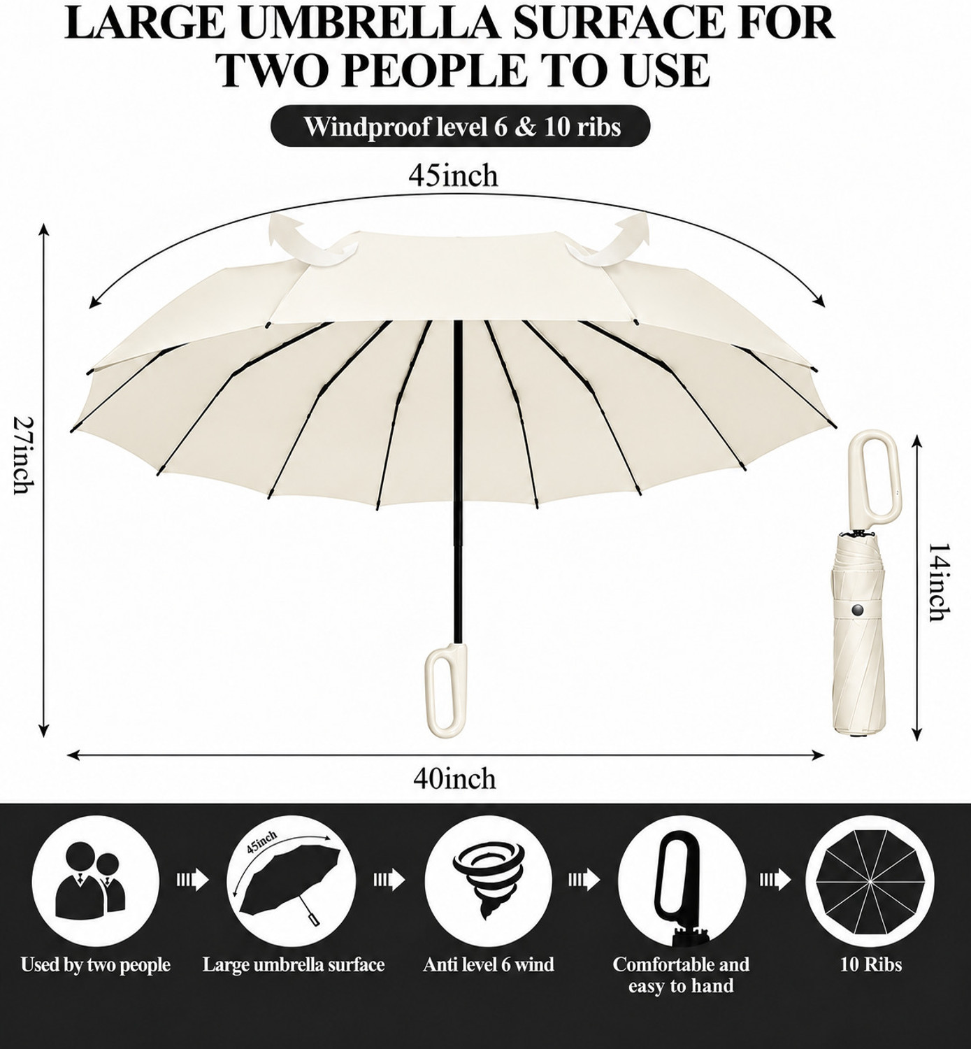 Image of Dumleto PC-12OFFWHITE /C Umbrella