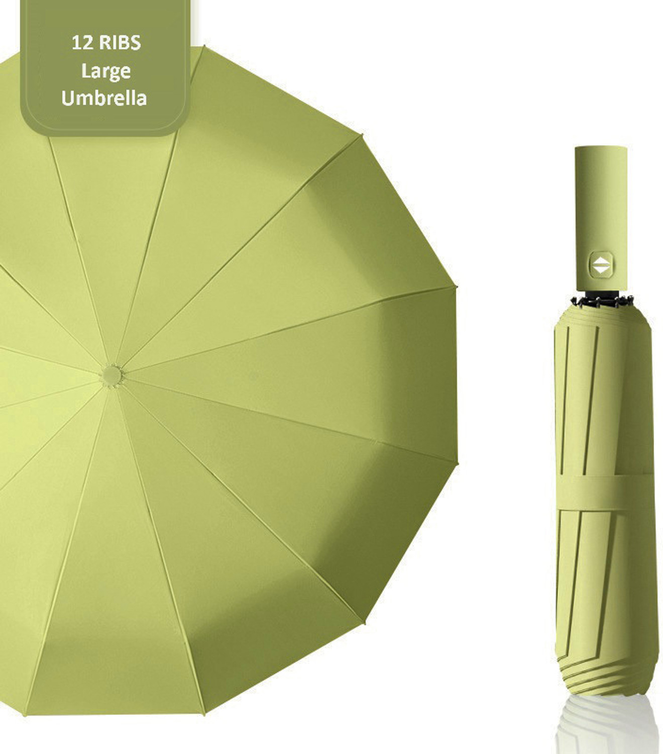 Image of Frackson 12 Rib Umbrella Automatic Open & Wind Vent, Big size For Rain, Windproof Umbrella