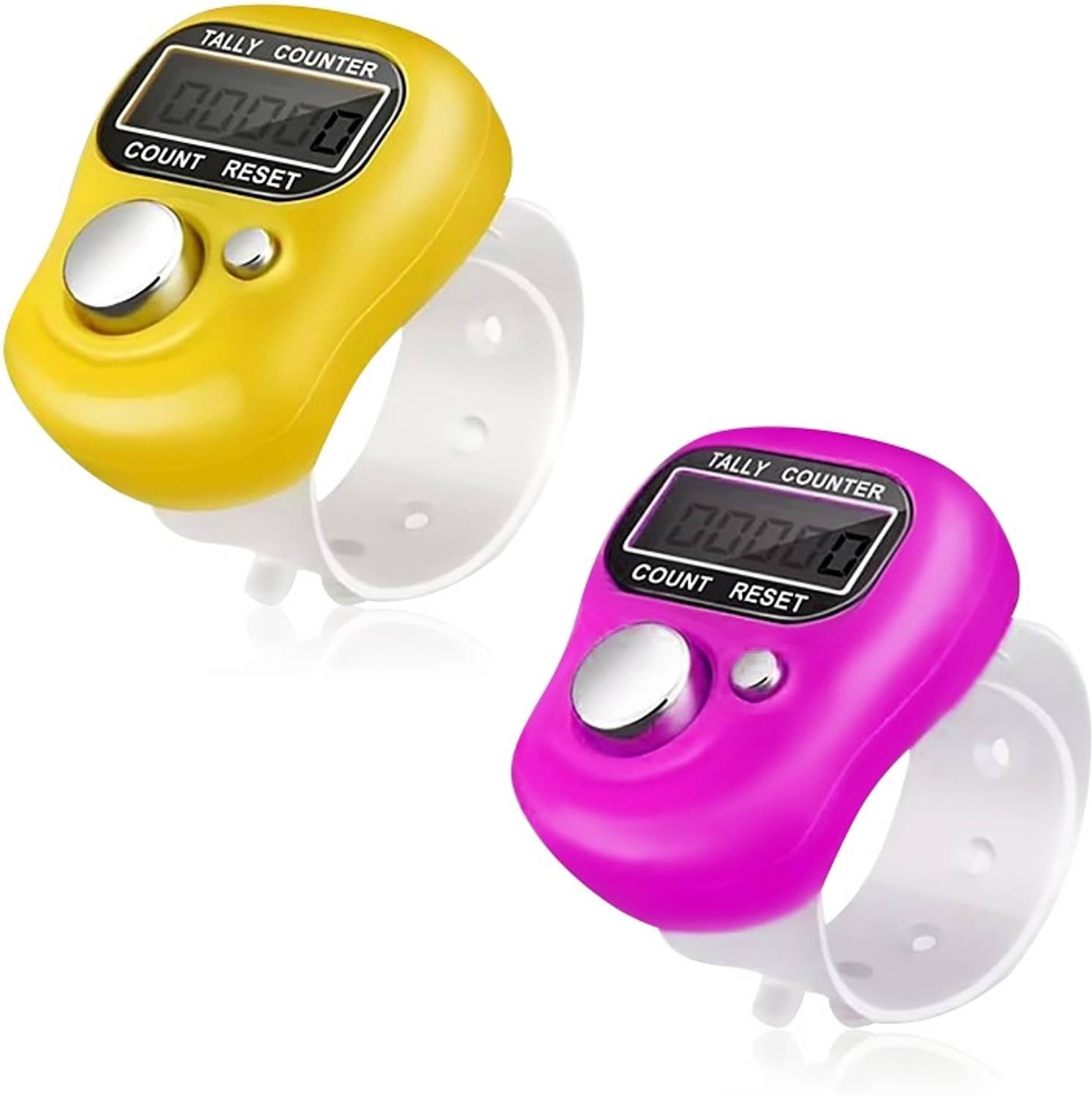balajibaazar Digital Tally Counter for Chanting Mantra,Finger Ring (Multicolor Pack of 3) Wireless Cyclocomputer