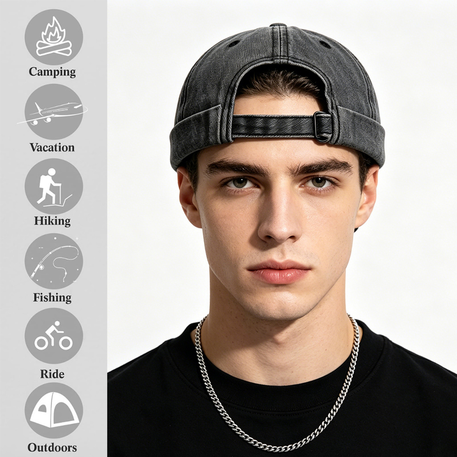 Image of gustave Black Uniform Cap