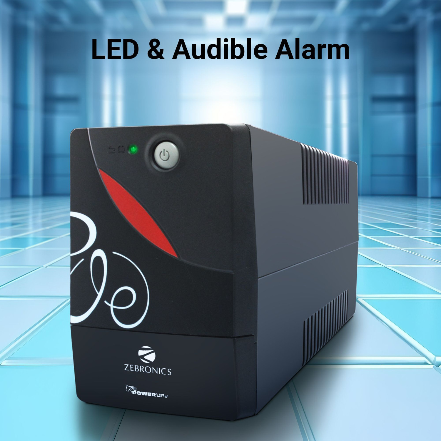 Image of ZEBRONICS ZEB Zeb-U725 230 V Line-interactive Tower Model UPS with Overload Protection 3 Outlet Plugs