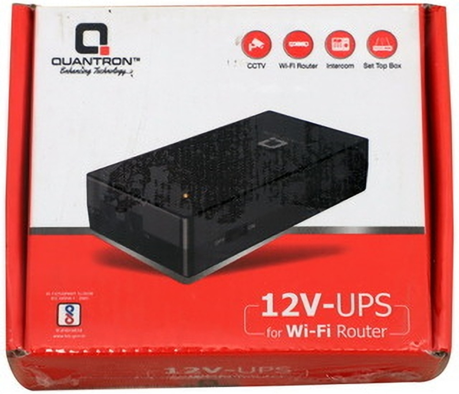 Image of Quantron QDC-12 FOR WIFI ROUTER 12 VOLTUPS for Router, Intercom, CCTV, Set top Box - UPS 12 V Standby-Ferro Tower Model UPS with Overload Protection 2 Outlet Plugs