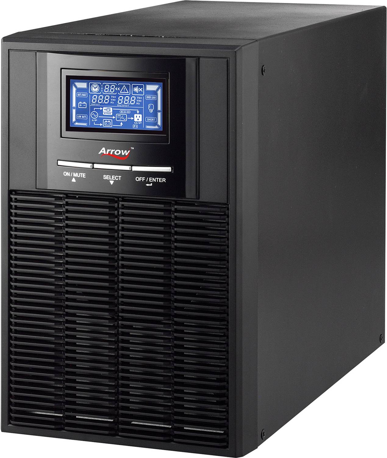 Arrowpowertech Arrow 1KVA OLHF UPS for Personal Computers ONLINE 230 V Online/double-conversion Tower Model UPS with Overload Protection with Digital Display 3 Outlet Plugs price history chart and lowest price