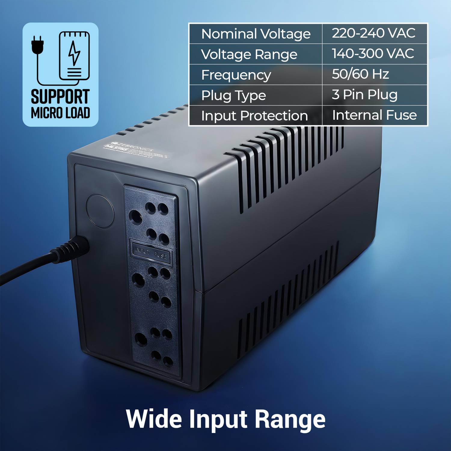 ZEBRONICS MLS755 600VA 360W Line-interactive UPS - Image 2