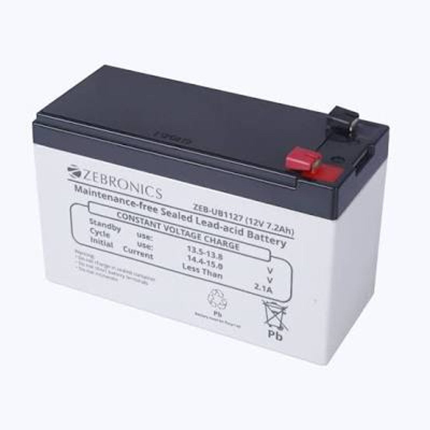 Image of ZEBRONICS ZEB UPS BATTERY 12V 7AH ZEB UPS BATTERY 12 V Online /double-conversion Rack-mount Model UPS with Overload Protection 15 Outlet Plugs