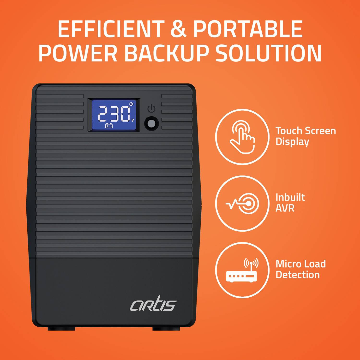 artis Powersafe 600VA LCD 230V UPS - Image 3