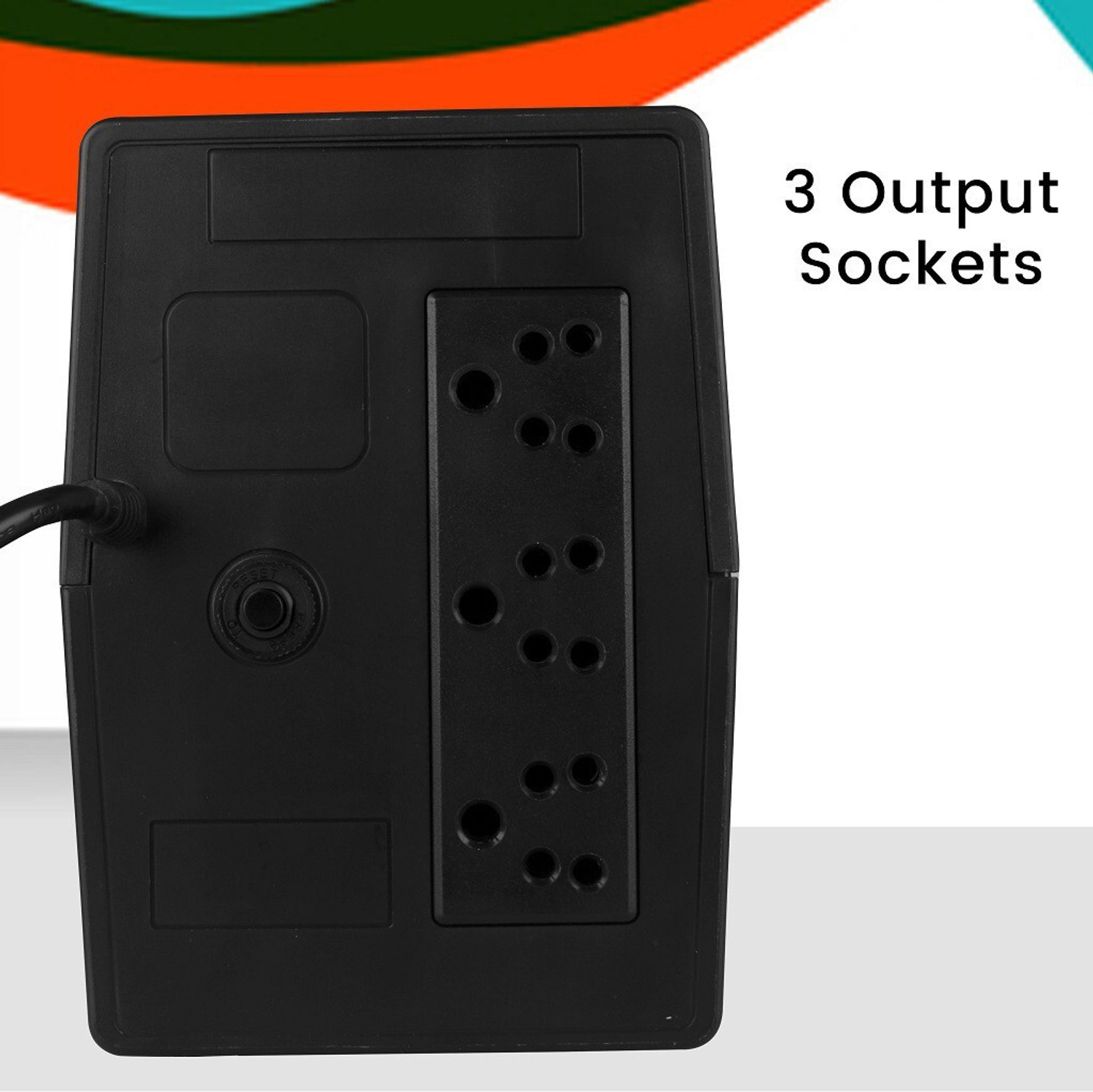Image of ZEBRONICS Zeb-U1200 ZEB-U1200 1000 V Offline /Standby Tower Model UPS with Overload Protection 3 Outlet Plugs