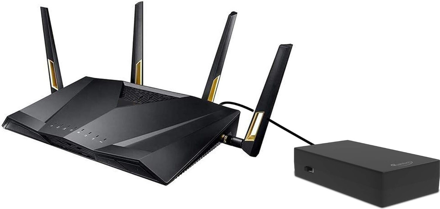 Image of Quantron QDC-12 FOR WIFI ROUTER 12 VOLTUPS for Router, Intercom, CCTV, Set top Box - UPS 12 V Standby-Ferro Tower Model UPS with Overload Protection 2 Outlet Plugs
