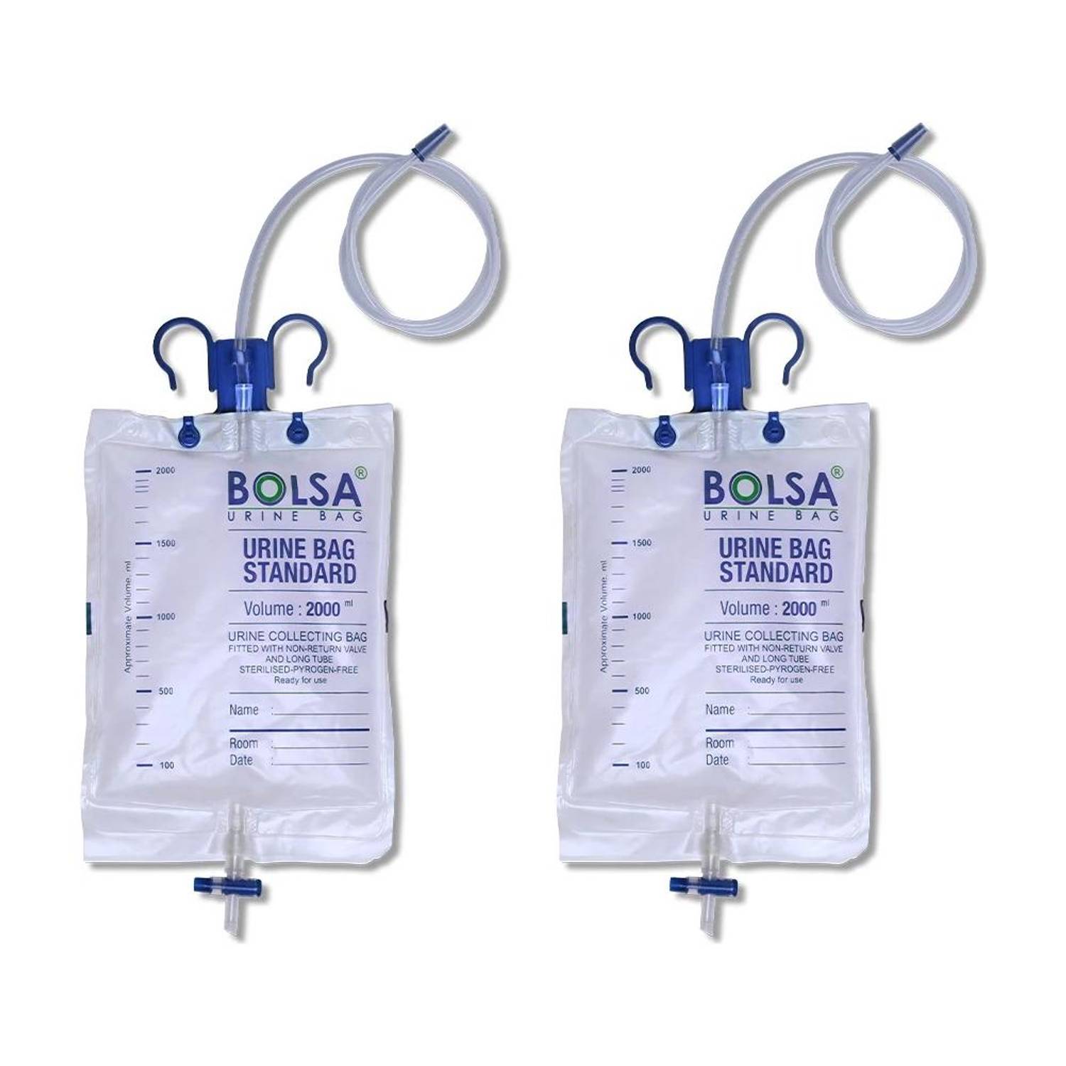 Boolsa Premium Disposable Urine Collection Bag with T-Tap Drainage | Pack of 2 Urine Bag