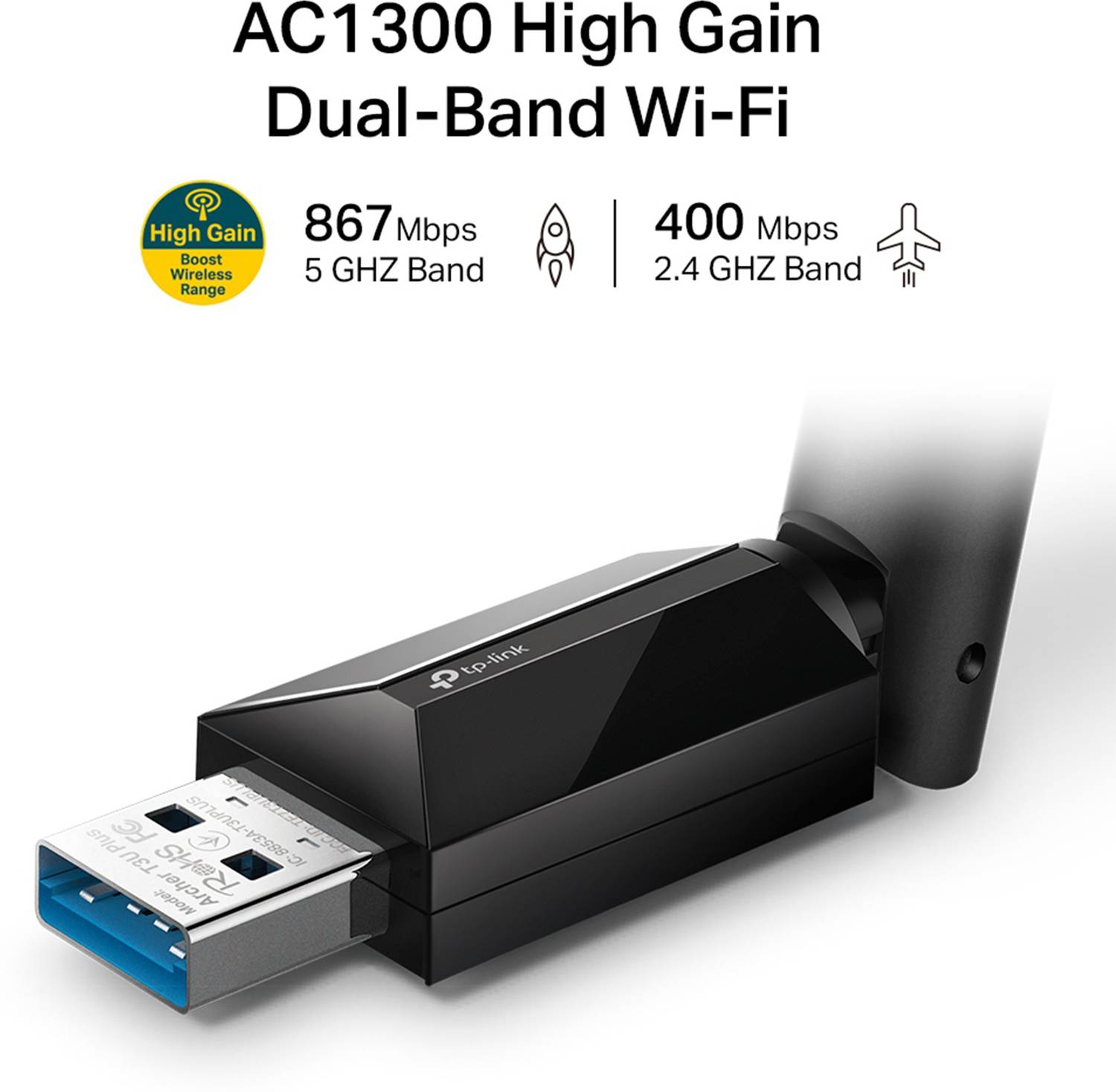 TP-Link Archer T3U Plus 1300 Mbps Dual Band USB Adapter - Image 4