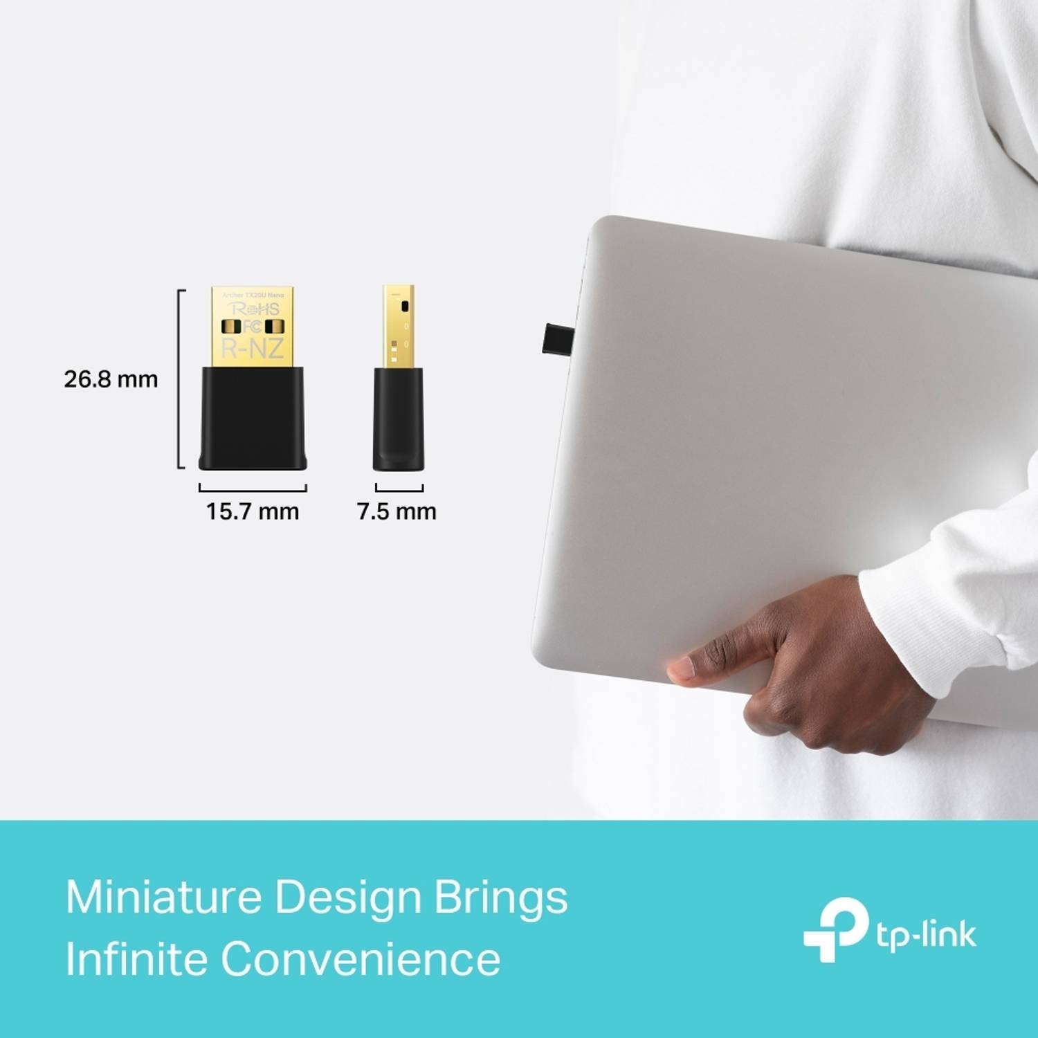 TP-Link Archer TX20U Nano AX1800 Dual Band Wi-Fi 6 USB Adapter - Image 5