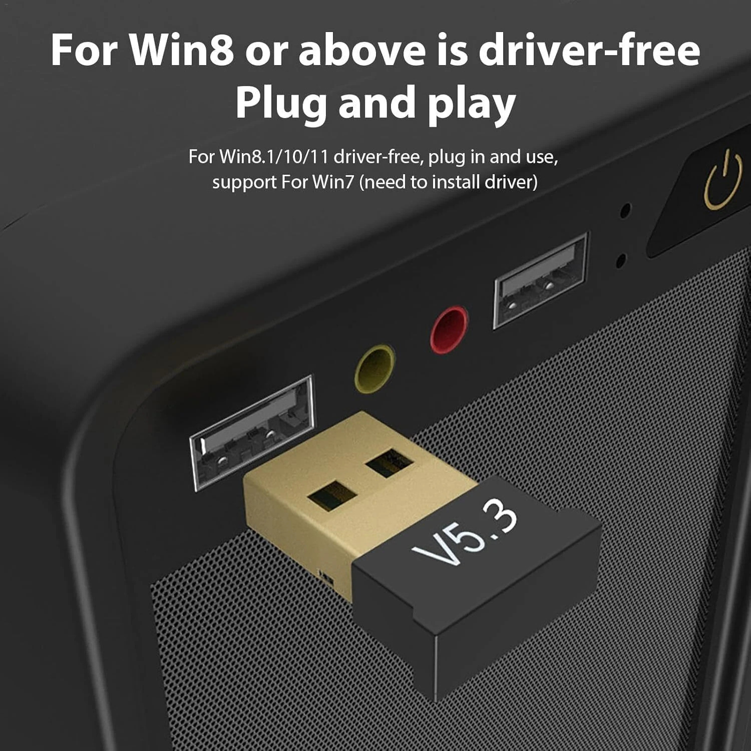 Image of OfPrises Bluetooth Dongle 5.3 For Desktop Laptop Computer 10m Network Adapter USB Adapter