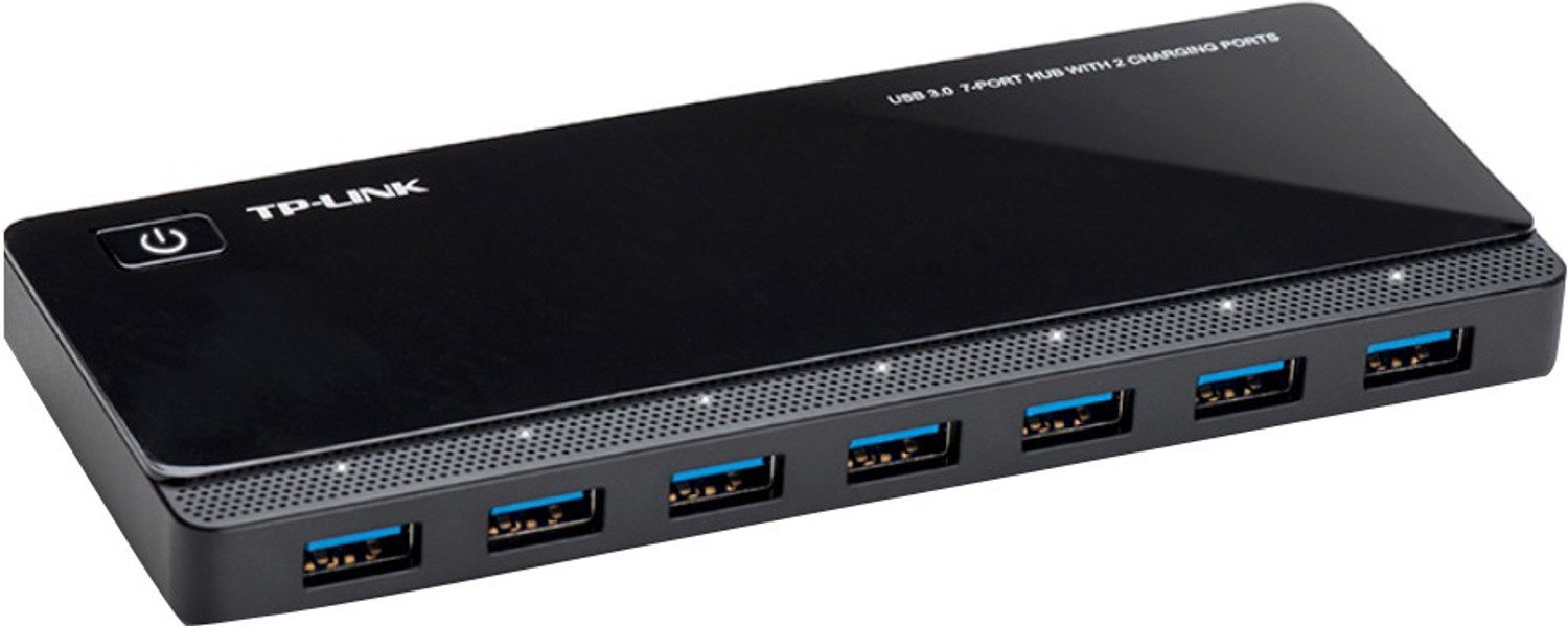 Image of TP-Link UH720 7-Port Hubwith 2 5V /2.4A Charging Ports USB Adapter