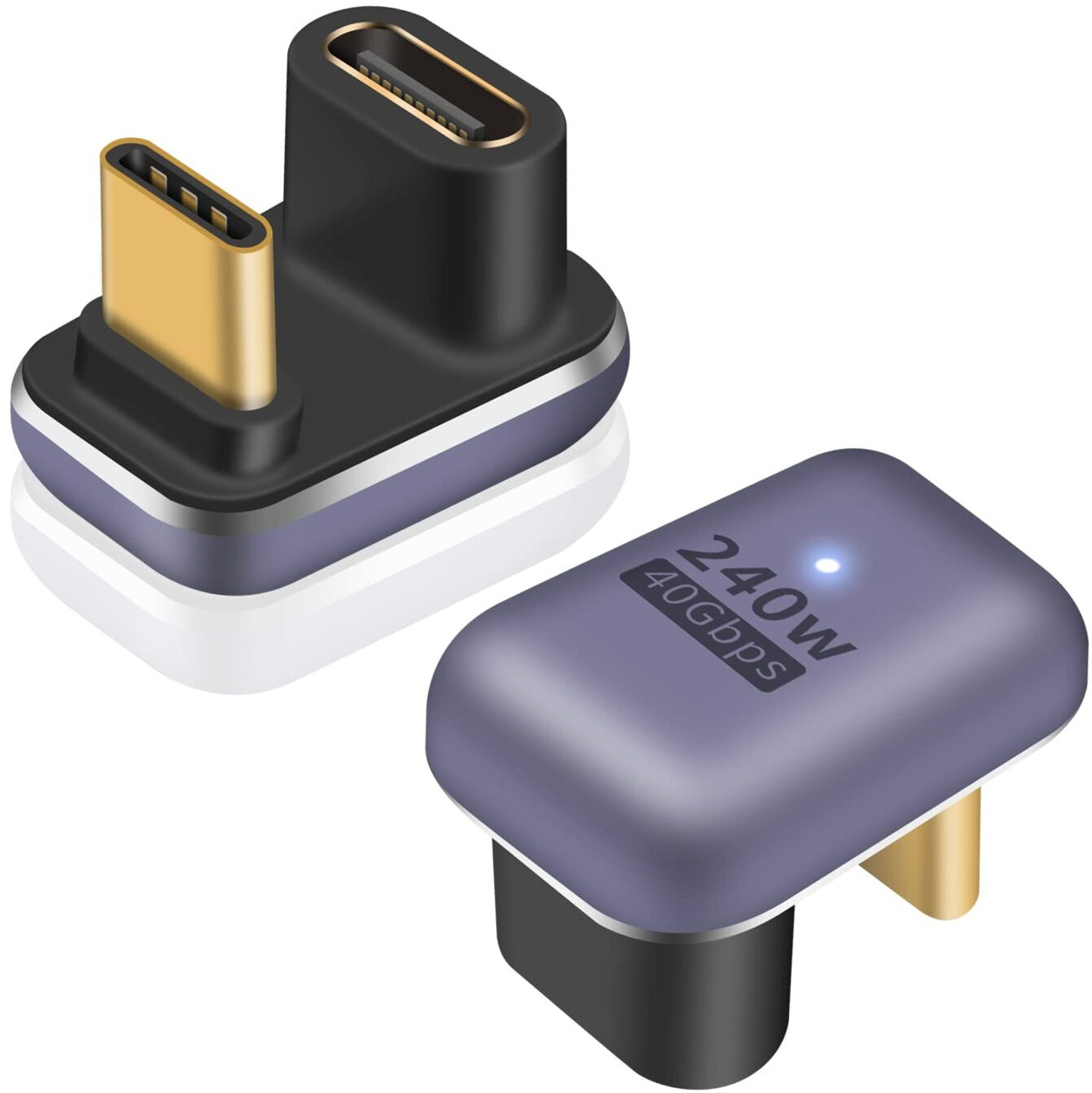 Image of atdaraz 180 Degree USB C Adapter 240W, U Shape USB C Adapter 40Gbps, USB C Extender Connector Support 8k Video Audio Display for Laptop, MacBook, Thunderbolt 4 /3 Laptop Accessory
