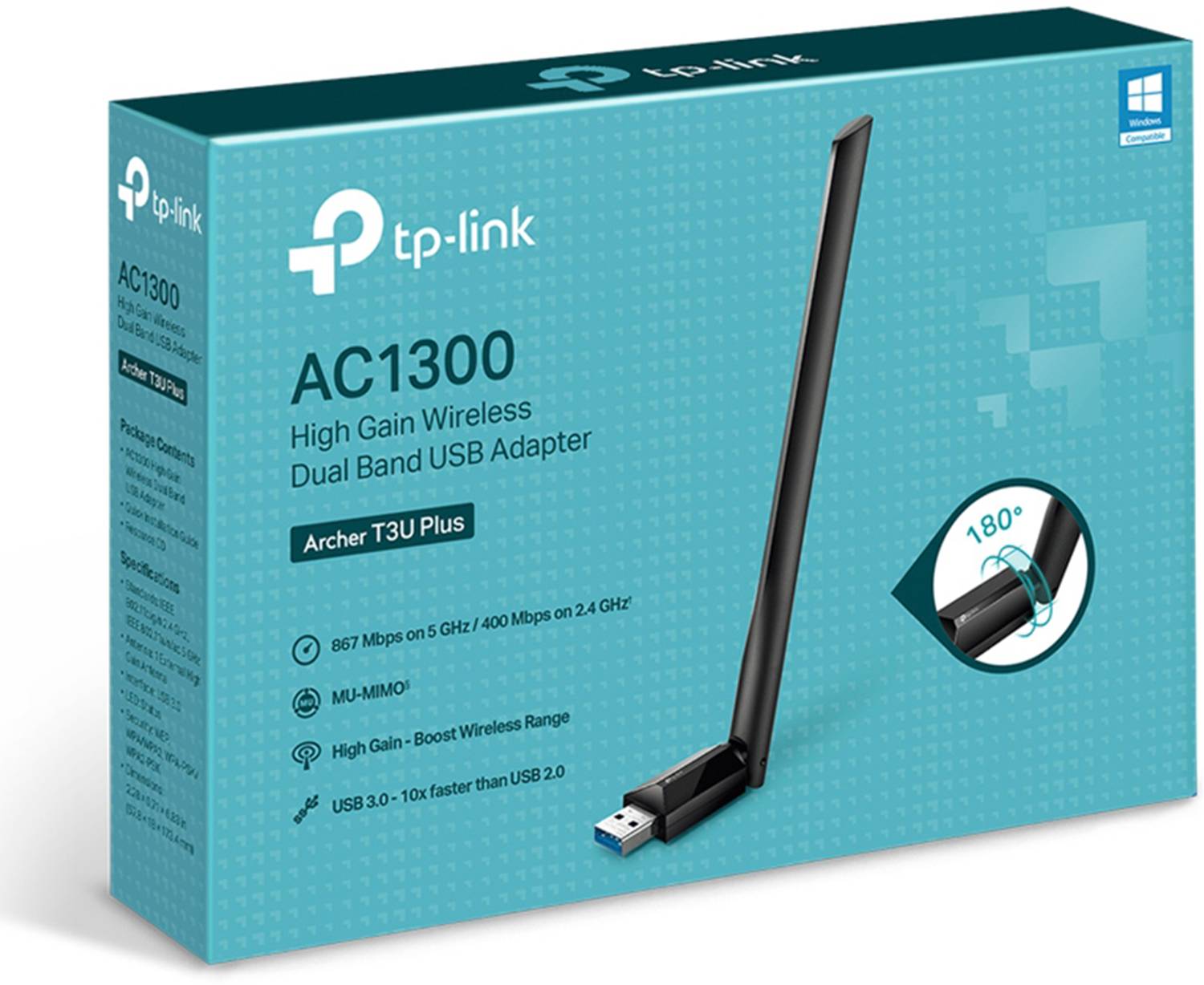 TP-Link Archer T3U Plus 1300 Mbps Dual Band USB Adapter - Image 2