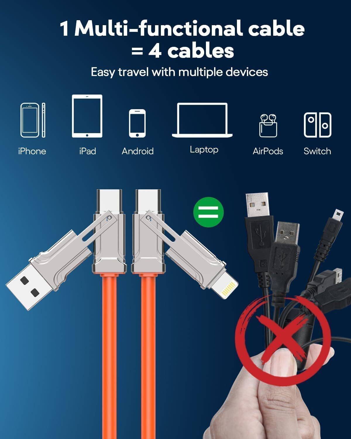 JNSM 4 in 1 Data Cable Fast Charging - Image 5