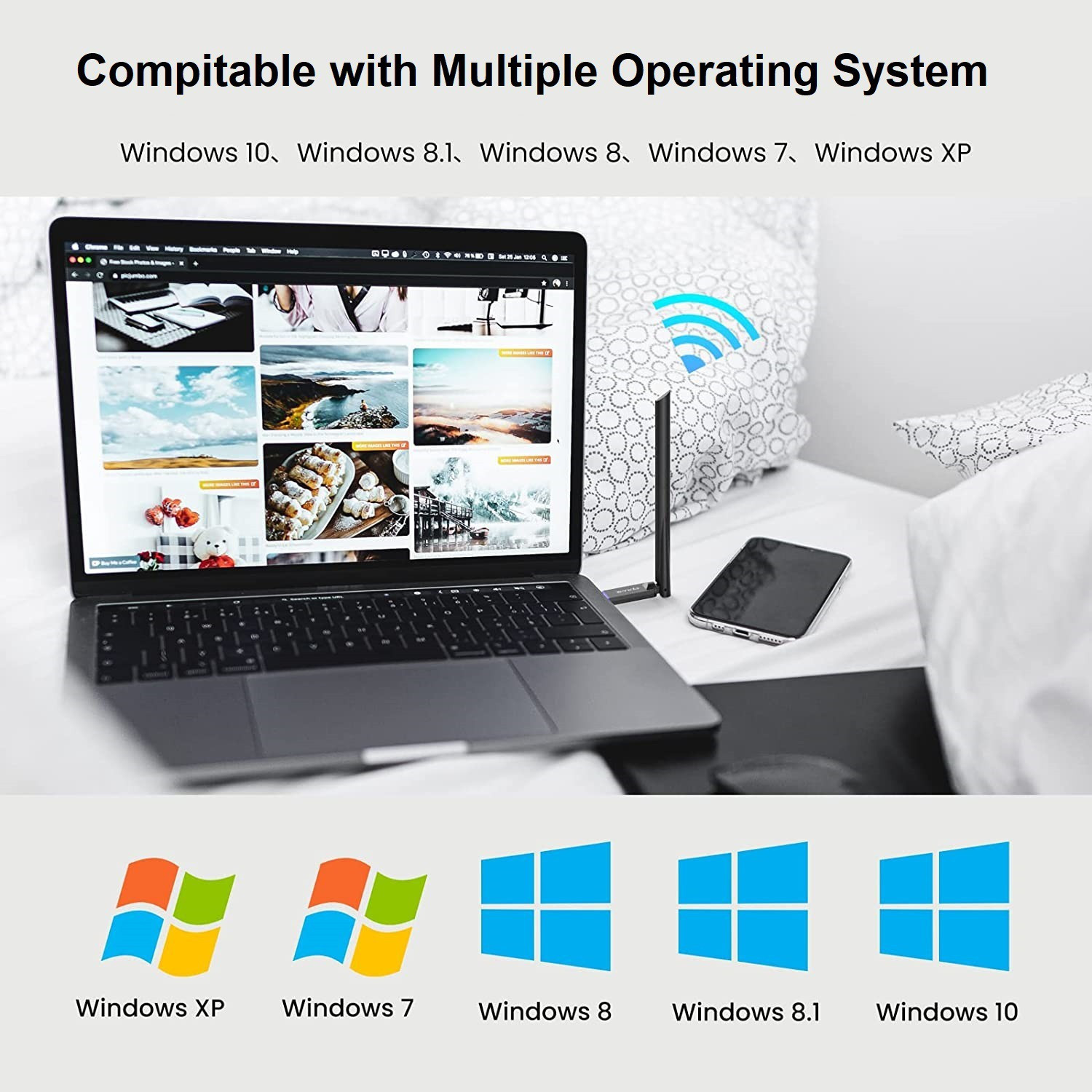 Image of TENDA U10 AC650Mbps Dual-Band Wireless Dongle, 6dBi Internal Antenna, Soft AP Mode, USB Adapter
