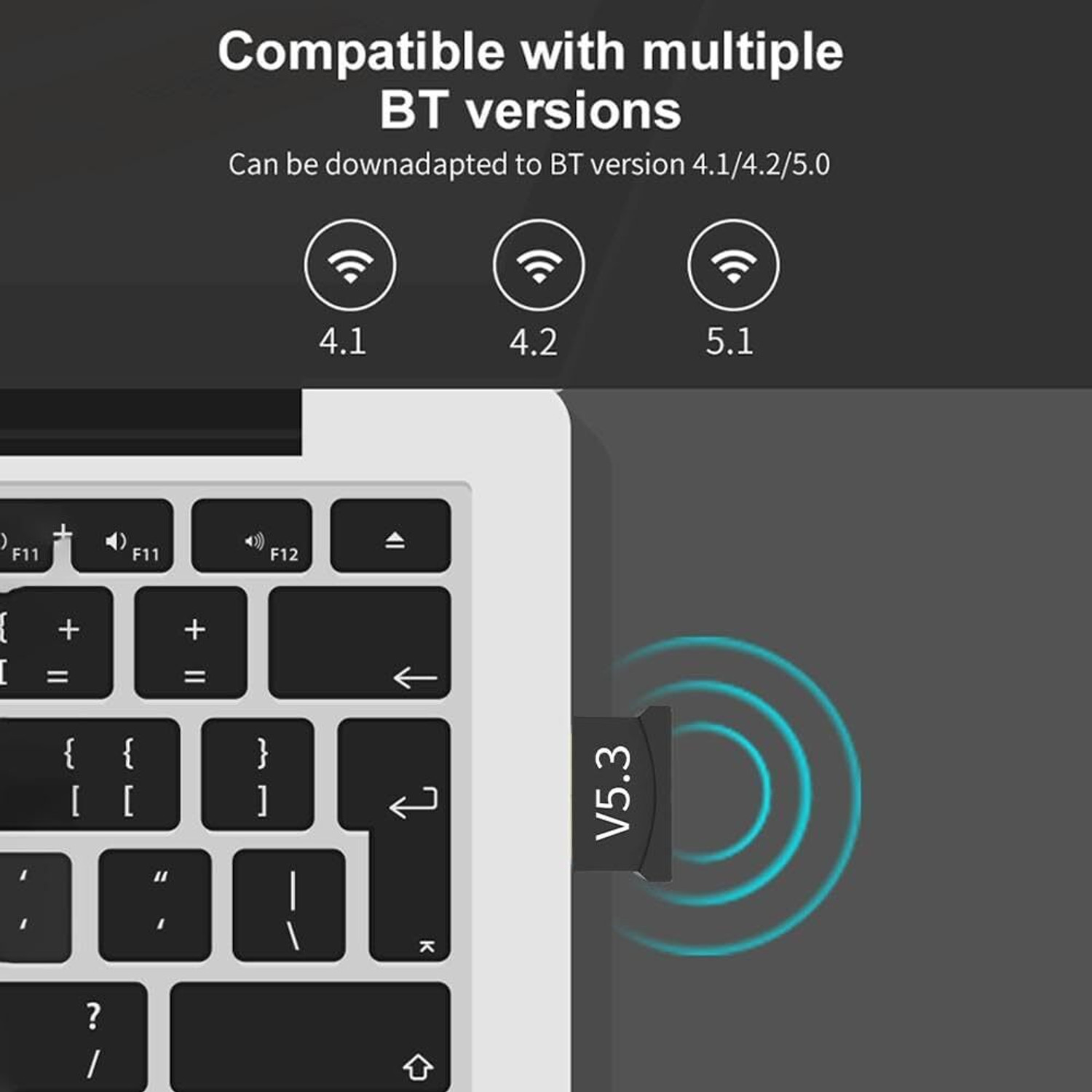 Image of OG X NEXSA 5.3 Bluetooth Adapter for PC, Bluetooth Dongle Receiver & Transmitter for Laptop USB Adapter
