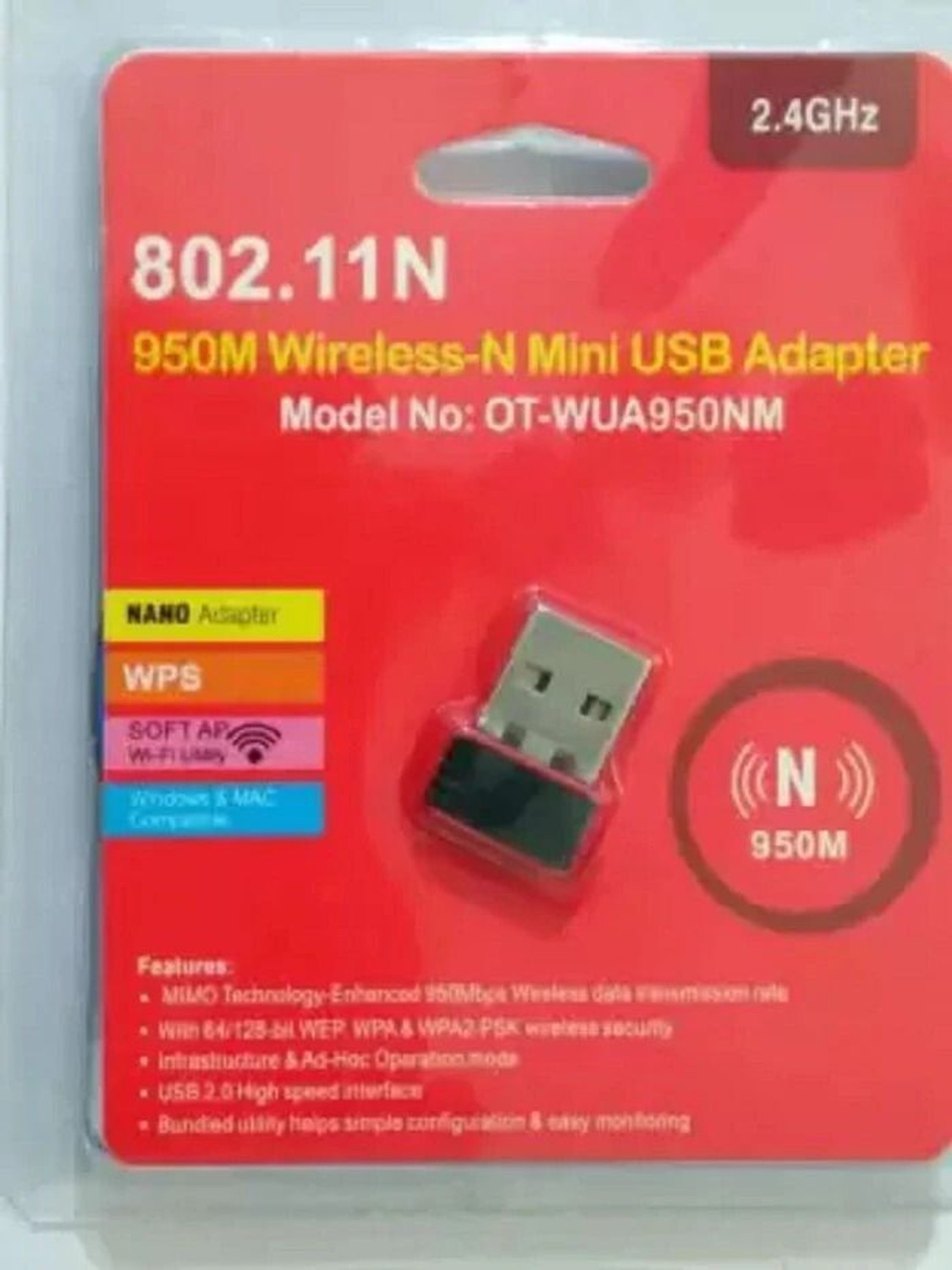 Image of USB WiFi Dongle Supports wireless roaming technology for high-efficient wireless connections. USB Adapter