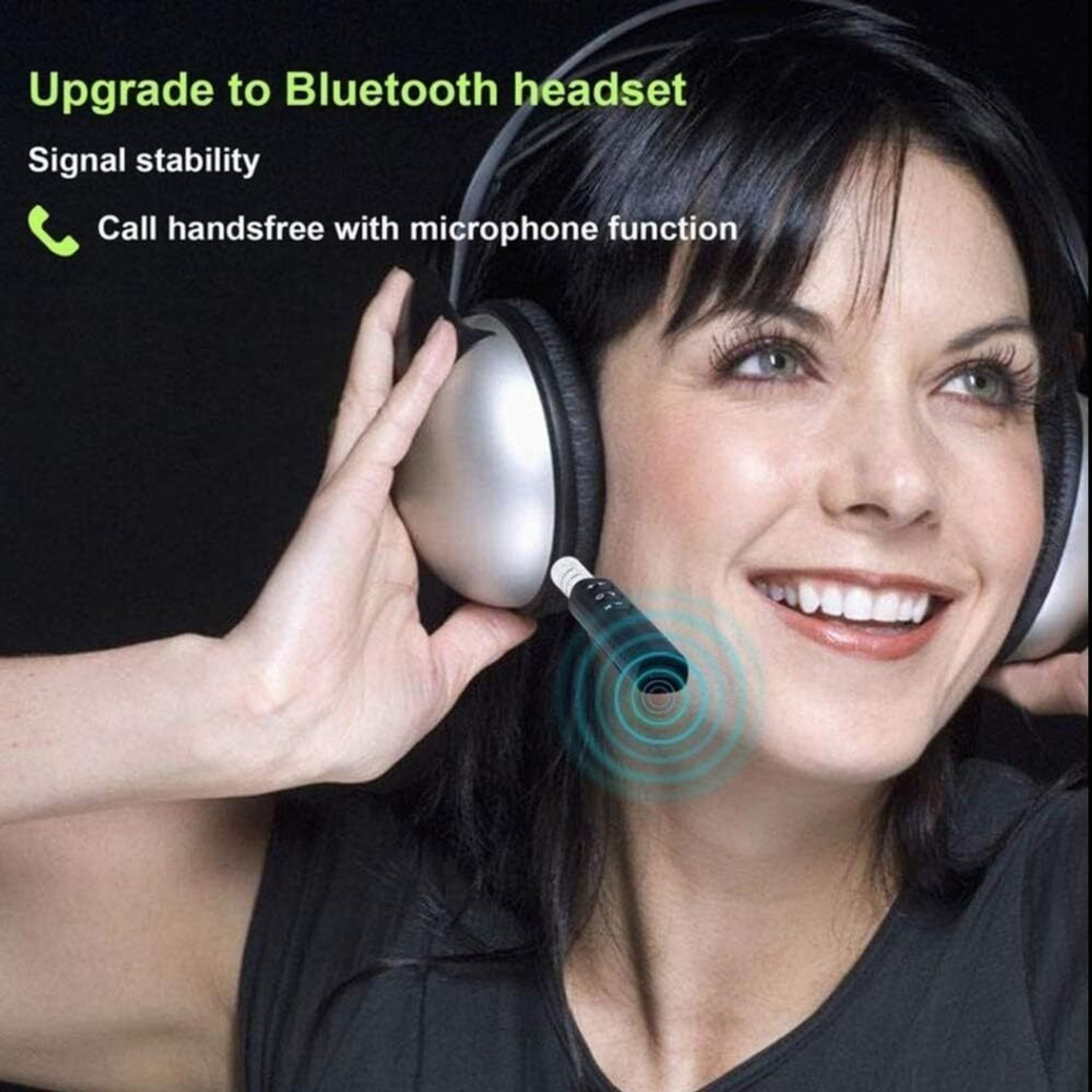 Image of Rhobos Universal Bluetooth Audio Receiver for Car - Stream Music & Hands-Free Calls USB Adapter