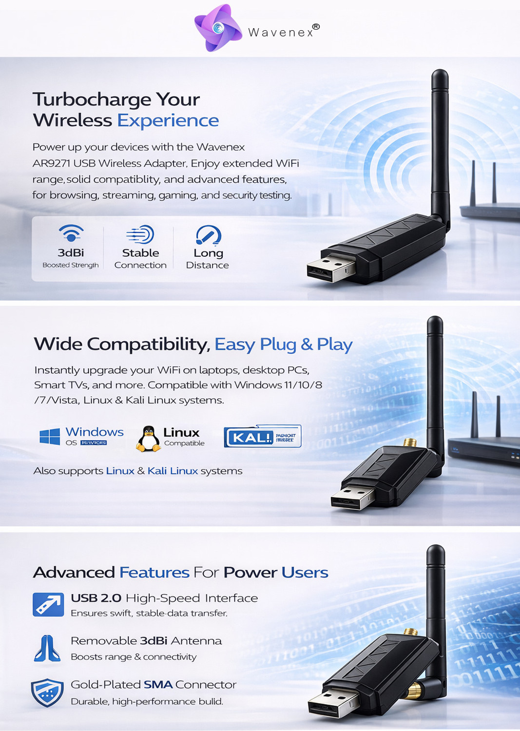 Image of Atheors AR9271 Wifi Adapter USB Adapter