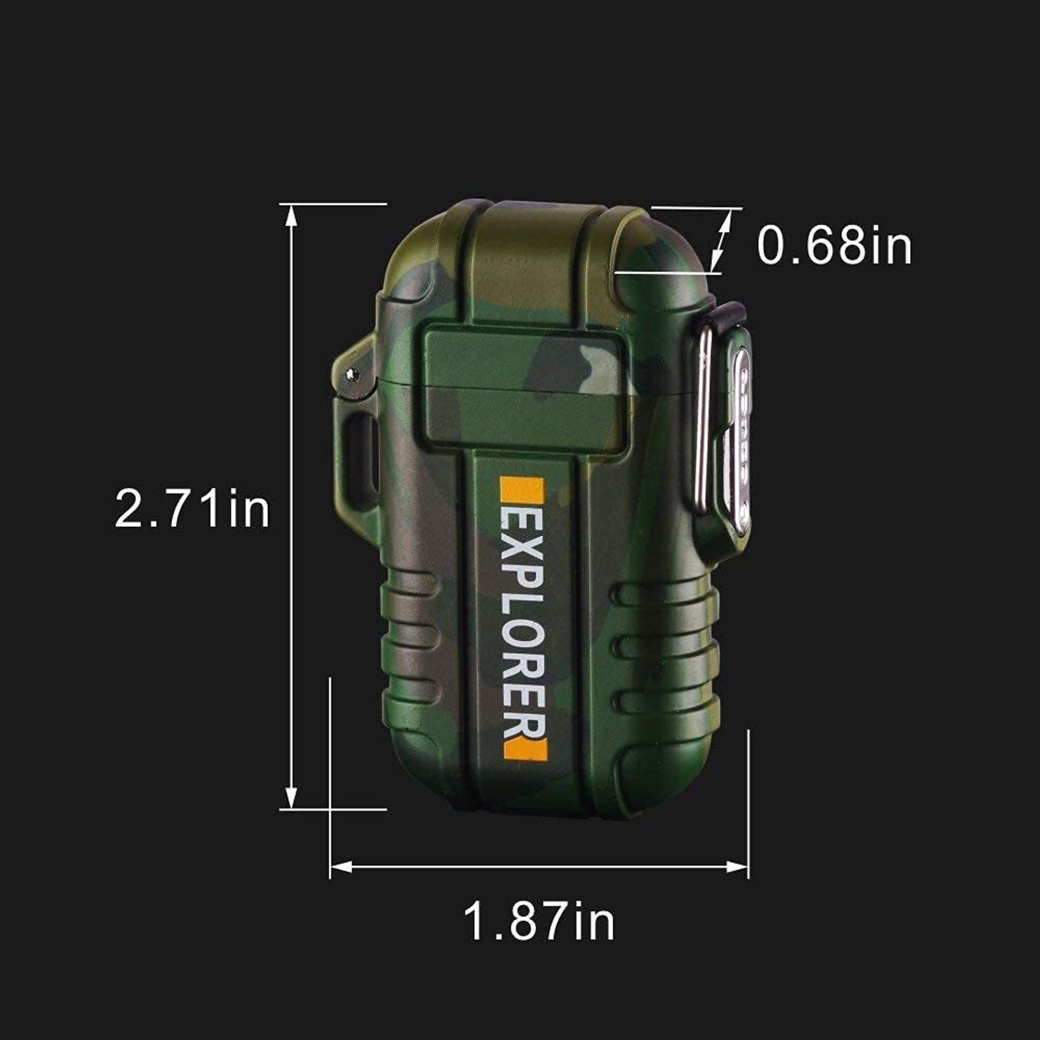 Image of Clairbell Explorer USB (Cigaratte Lighter)Windproof Flameless ARC Rechargeable LighterY242 Explorer USB (Cigaratte Lighter)Windproof Flameless ARC Rechargeable LighterY242 Pocket Lighter
