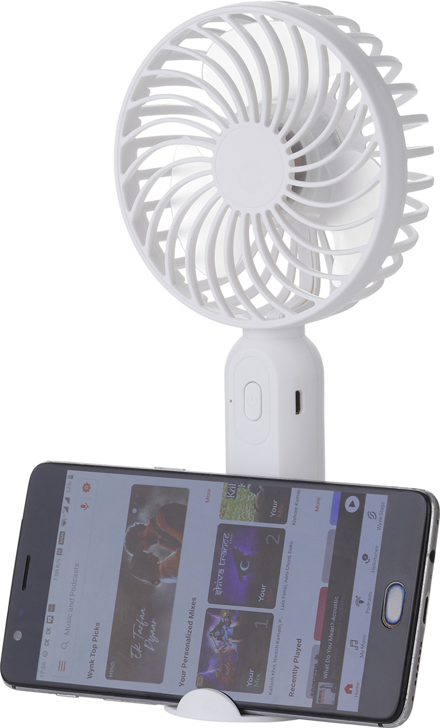 Image of TG S9 (PORTABLE RECHARGEABLE USB FAN) 3 Speed Mode High Speed with 1200mAh Battery S9 Mobile Stand USB Fan