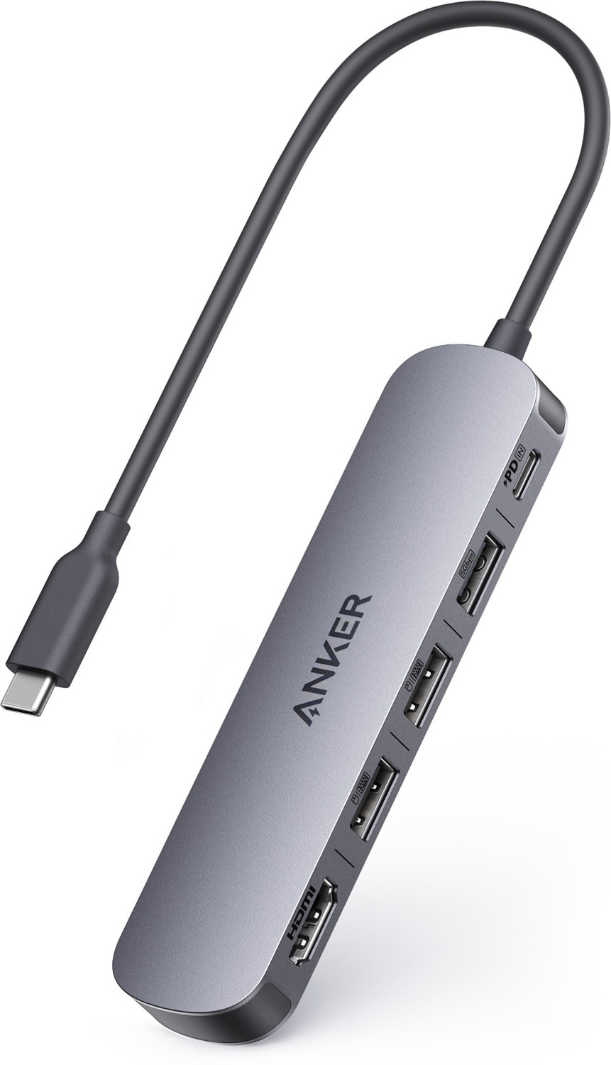 Image of Anker USB-C Hub (5-in-1), 4K@30Hz HDMI with 100W Max Power Delivery A83570A0 USB Hub
