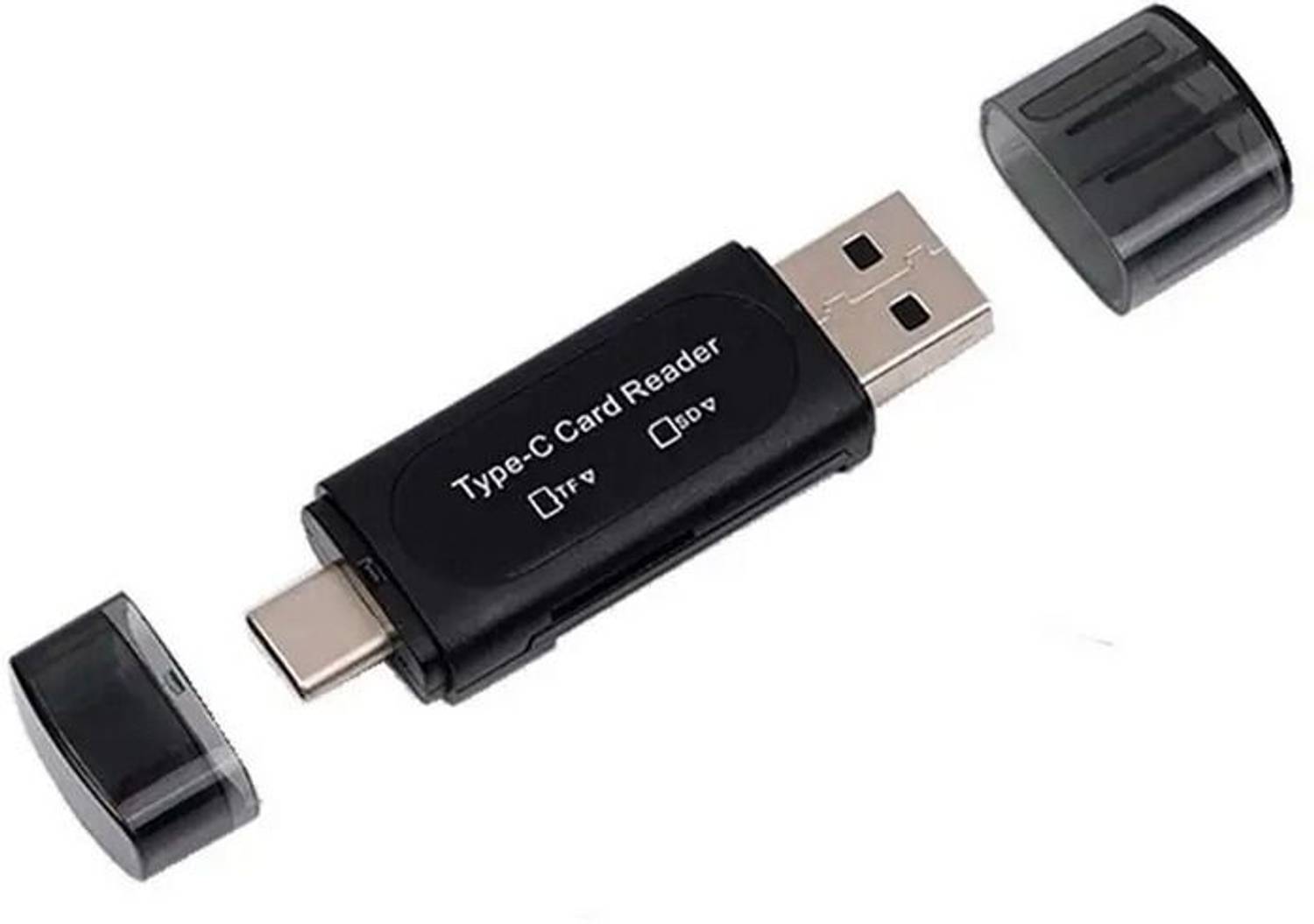 THE MOBILE POINT 2 IN 1 USB 3.0 USB C Micro USB Card Reader 2In1 Memory Card Reader All in One for SD, Micro SD, SDHC, Micro SDXC Cards Card Reader, Laptop Accessory