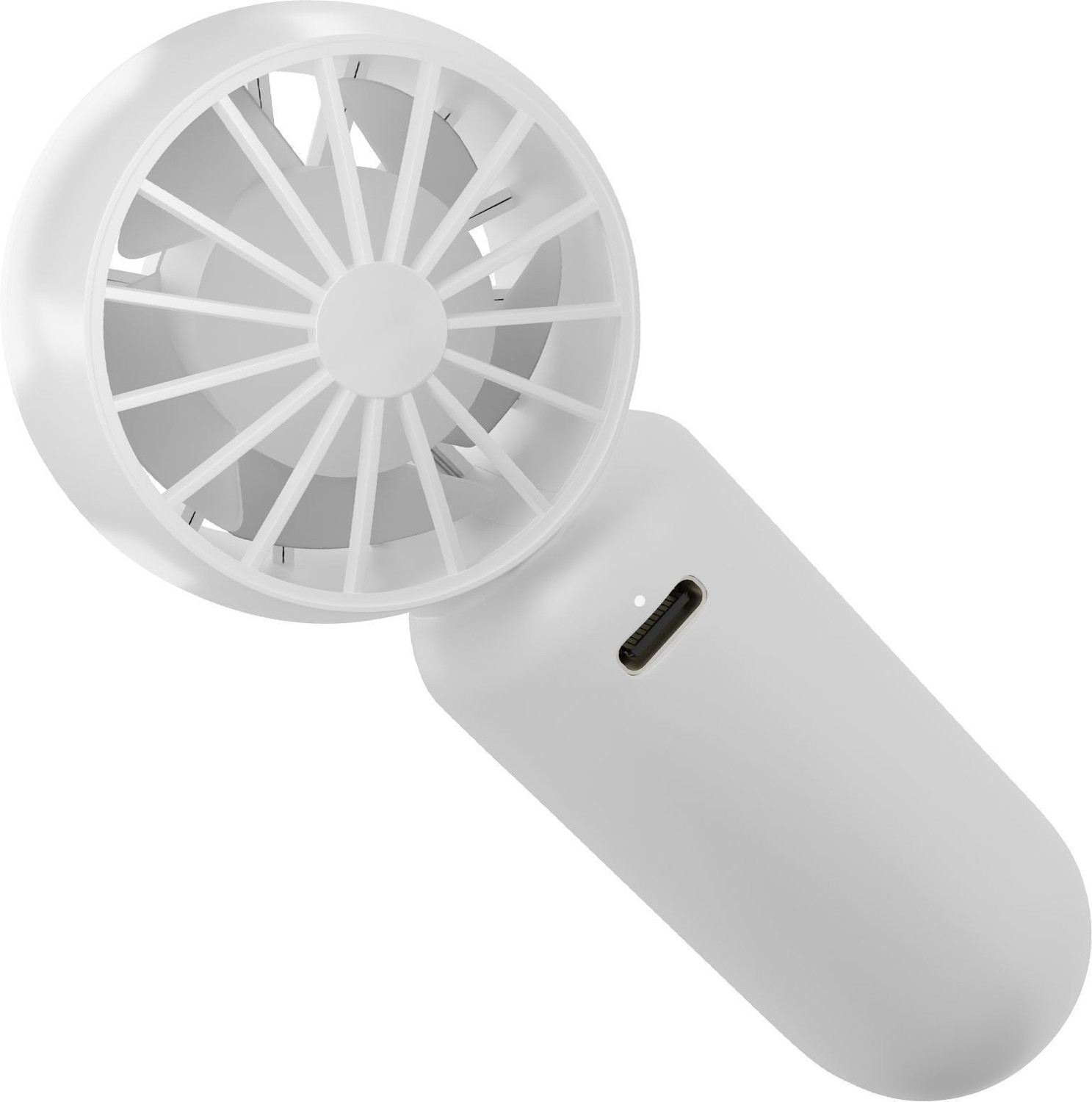 Image of ZEBRONICS Portable Hand, Upto 3h Backup,10500 RPM, Rechargeable Battery,5 Speed Modes ZEB-Heat Buster 100 White USB Fan