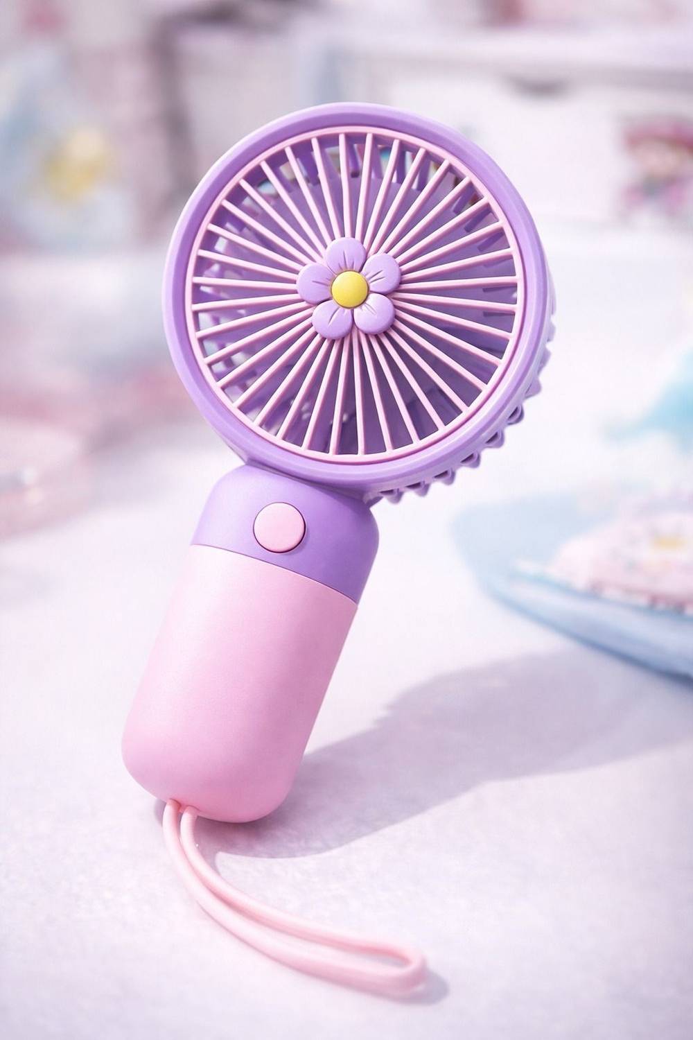 AURAMAX USB charging mini portable fan for school college (Random color) indoor outdoor handheld charging battery mini fan USB Rechargeable Fan