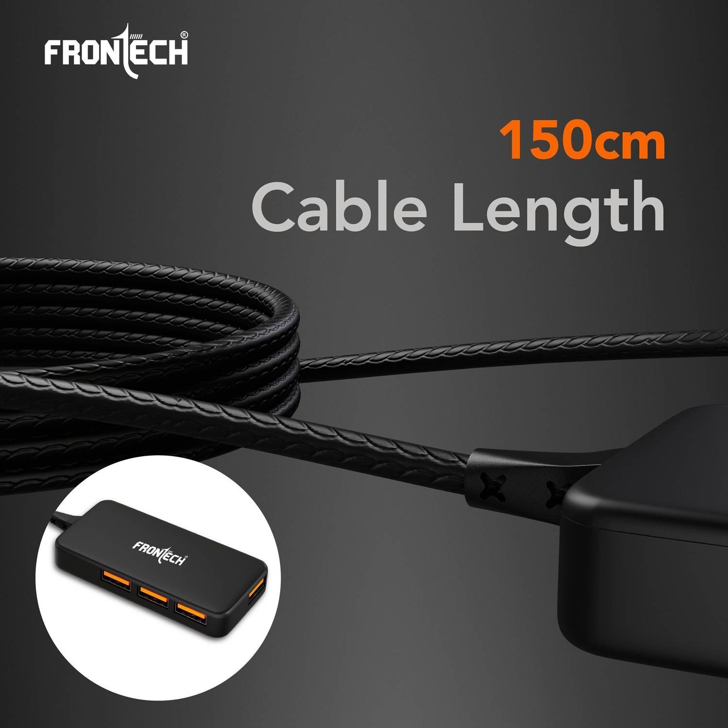 Frontech 4 in 1 USB Hub Dock, 150 Cm Cable, 480 Mbps - Image 4