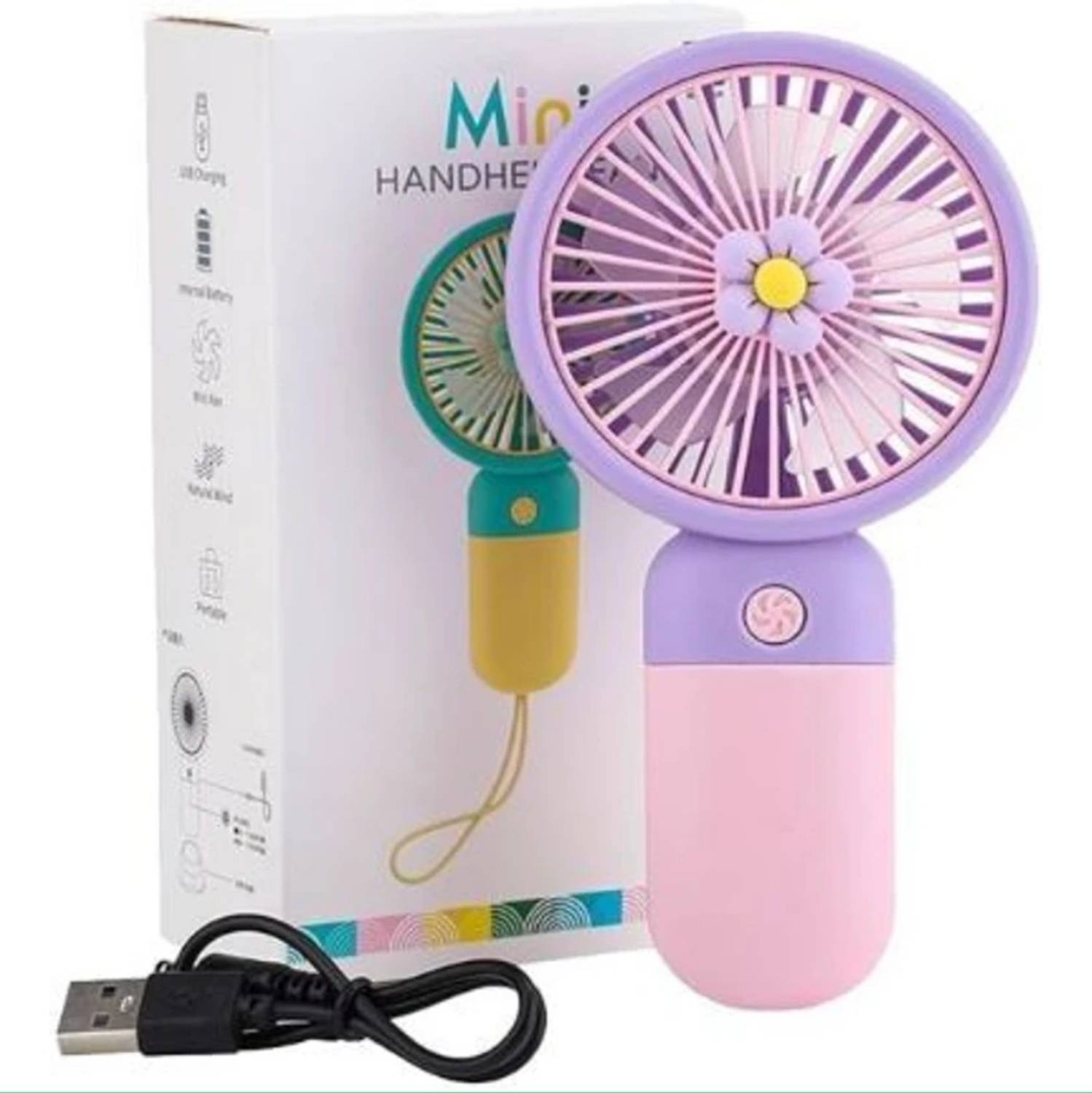 RAJ Pink Purple USB Fan - Image 1