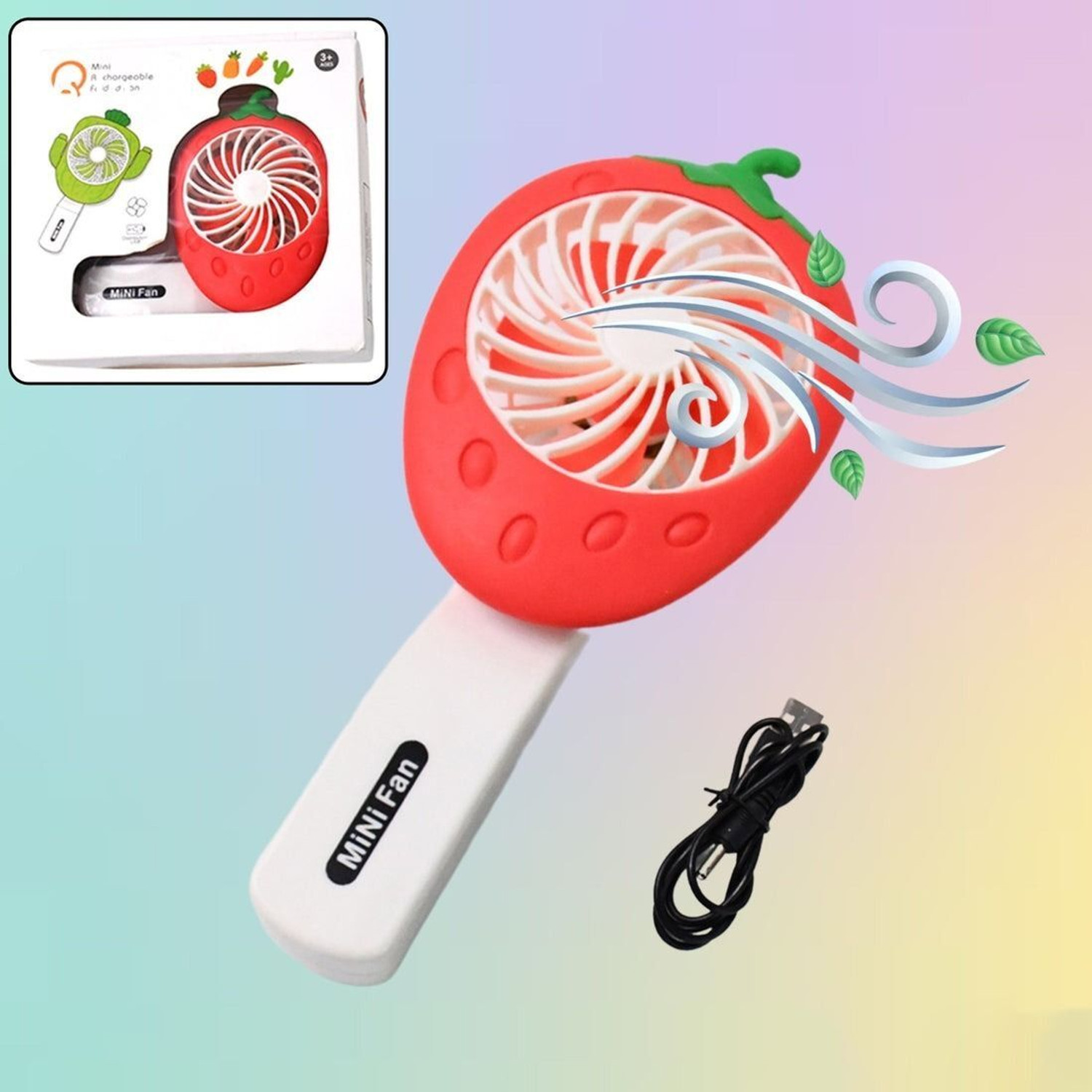 Image of DeoDap USB Operated Handheld Mini Fan | Portable Rechargeable Cooling Fan USB Operated Handheld Mini Fan | Portable Rechargeable Cooling Fan USB Fan