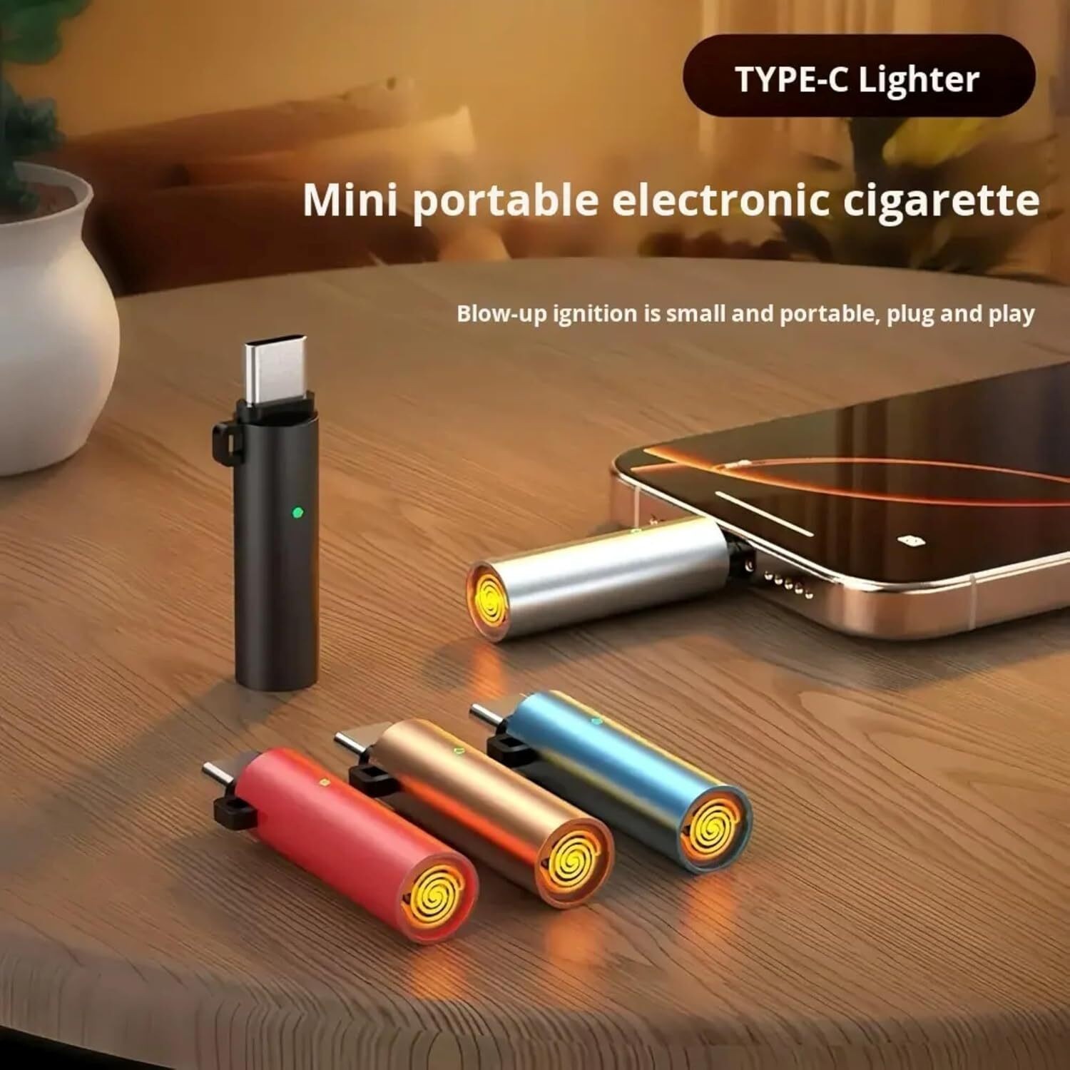 Image of Mobofix Best Gifting Purpose USB Mobile| Mobile USb Gadget Type C Lighter | Key Ring Cigarette Lighter