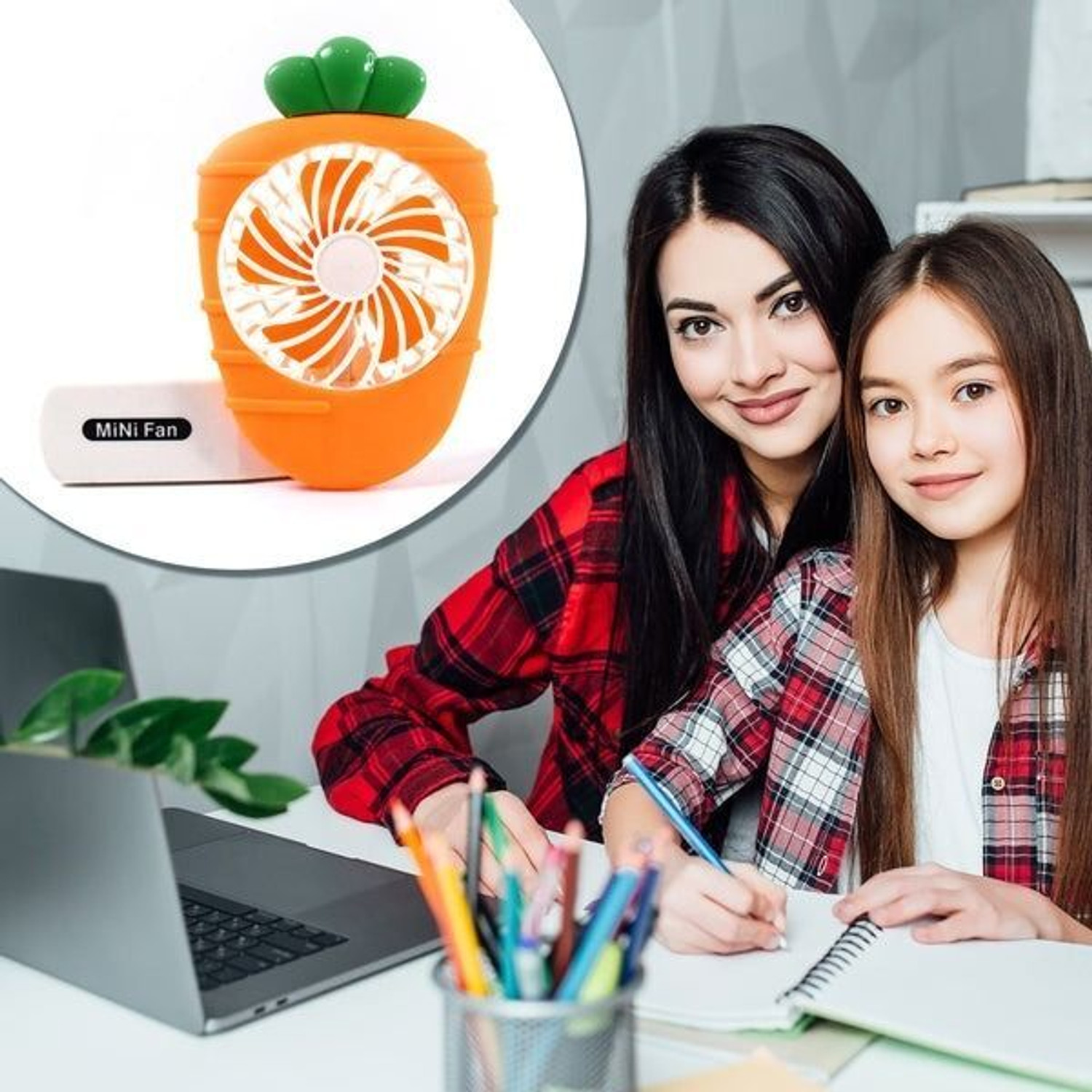 Image of DeoDap USB Operated Handheld Mini Fan | Portable Rechargeable Cooling Fan USB Operated Handheld Mini Fan | Portable Rechargeable Cooling Fan USB Fan