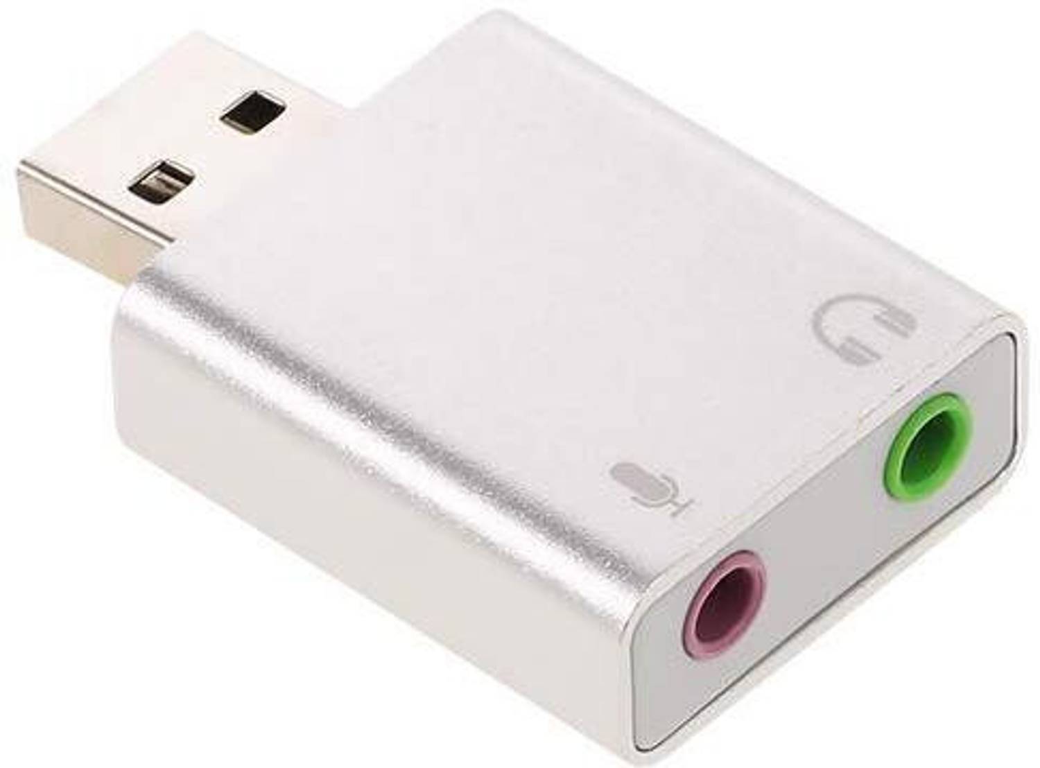 AMG Music USB Sound Card 7.1 Channel External USB Audio Sound Card Adapter with Headphone and Microphone Jack Play No Drivers Needed for Laptop and PC Sound Card
